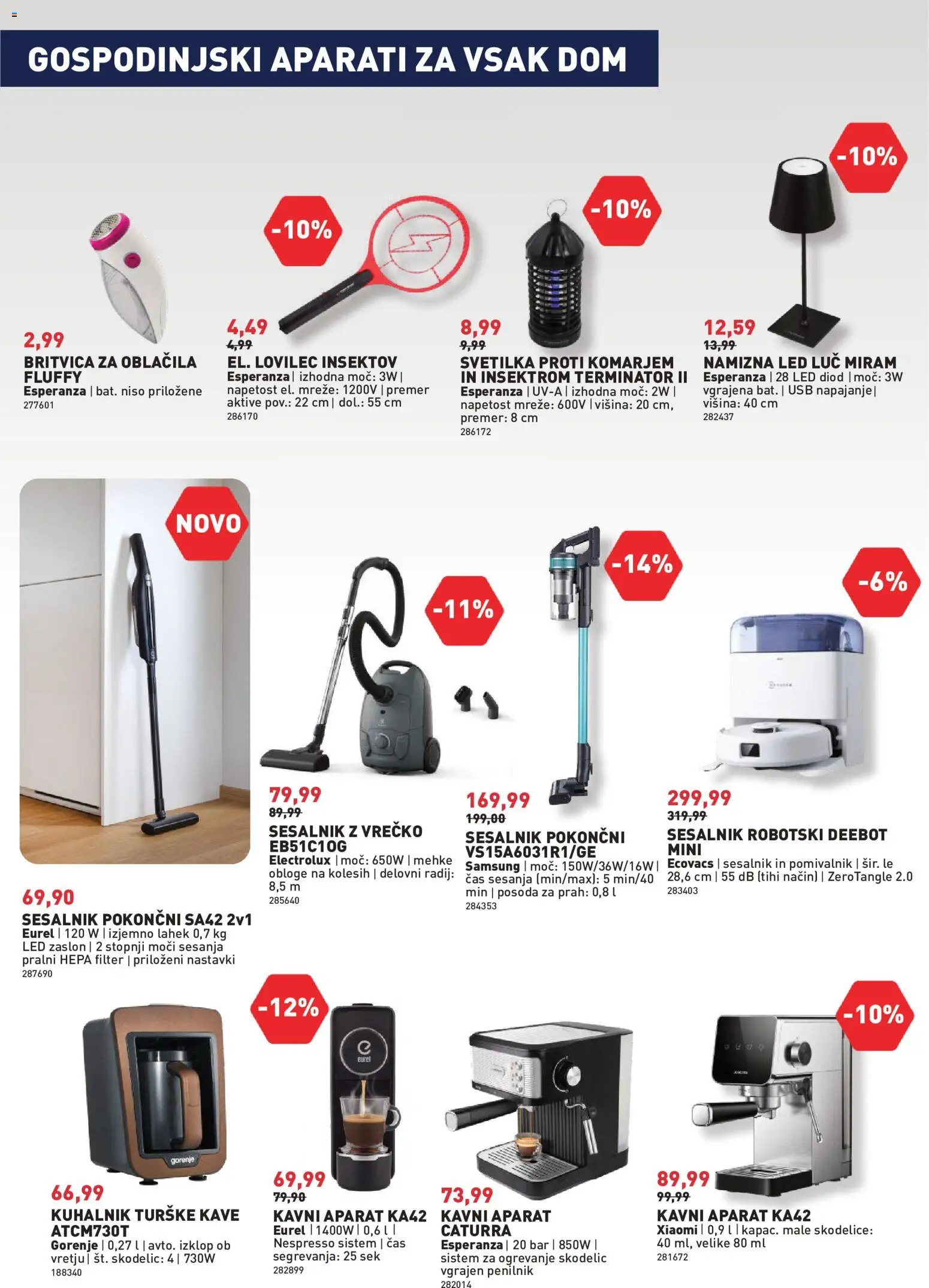 Novi Inpos katalog ponudbe – veljaven od 04.06.2026 | Stran: 14 | Izdelki: Usb, Kuhalnik, Oblacila, Sesalnik