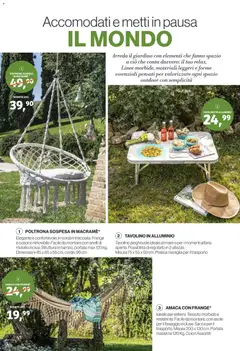 Anteprima del volantino IN's volantino Garden valido a partire dal 15.04.2026 | Pagina: 18 | Prodotti: Tavolino, Amaca, Cuscino, Poltrona