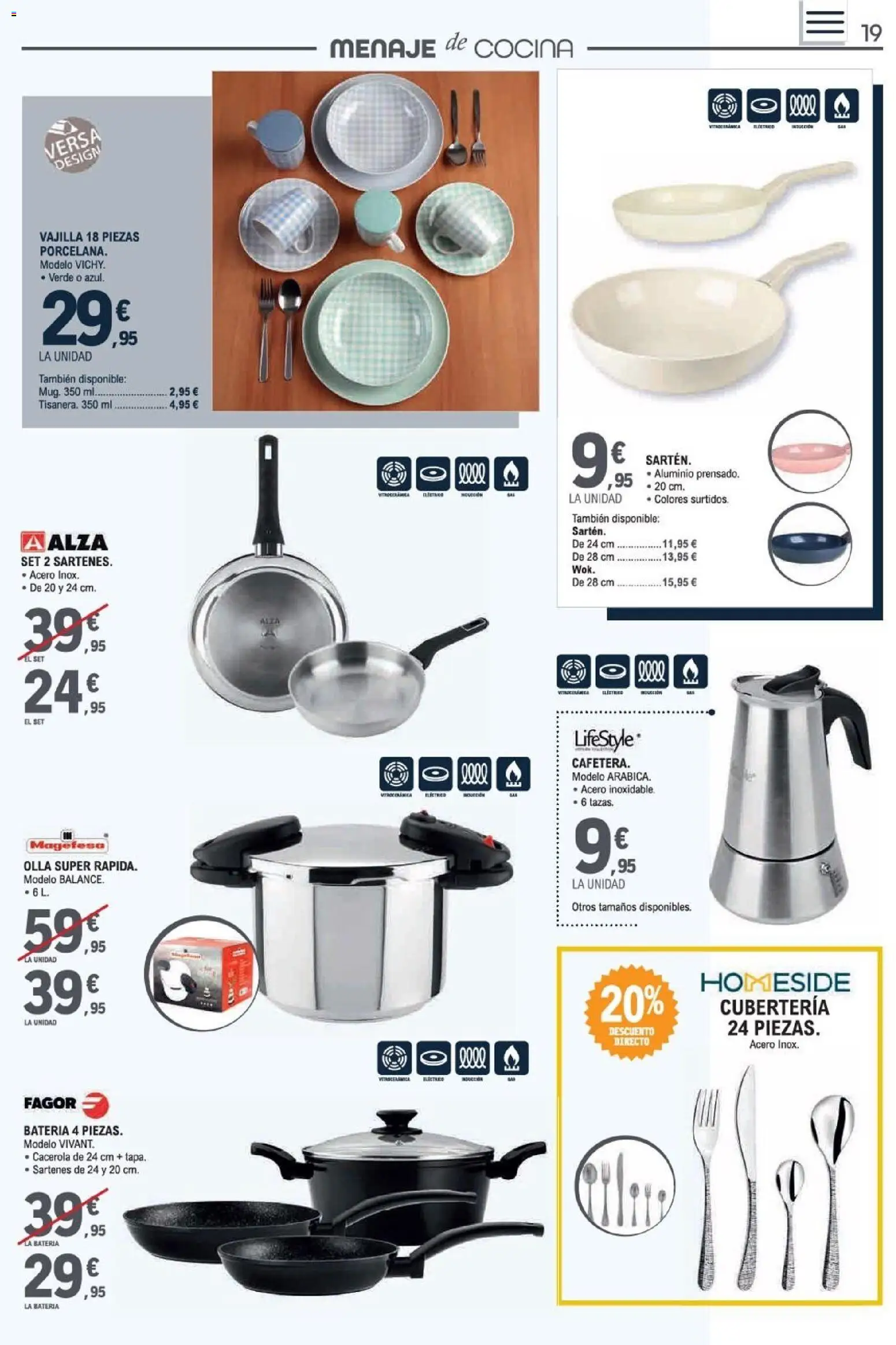 E.Leclerc Ciudad Real │ válido desde el 31/08/2026 | Página: 19 | Productos: Vajilla, Cocina, Cubertería, Batería