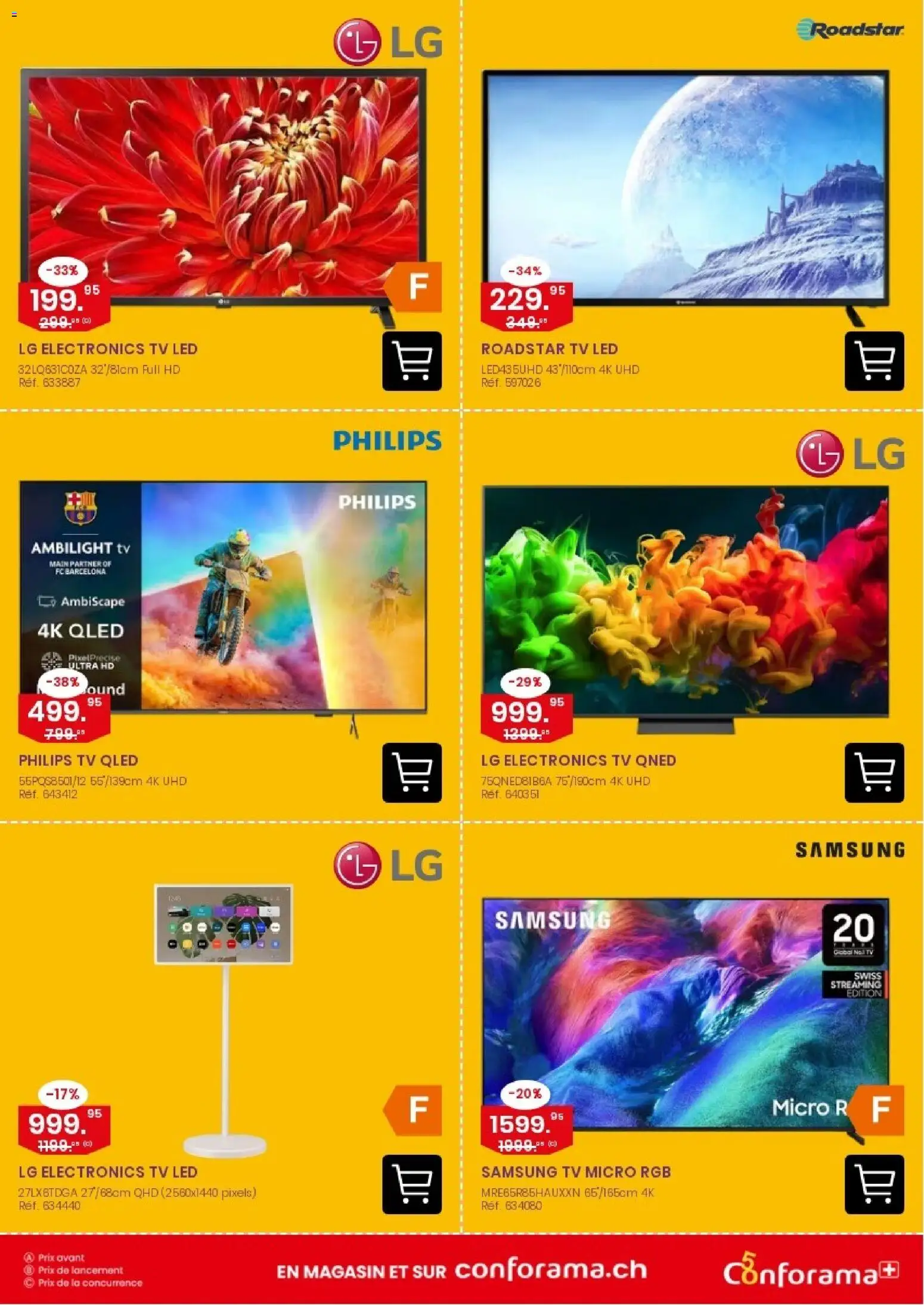 Conforama aktionen FR – gültig ab 21.10.2026 | Seite: 4 | Produkte: TV, Samsung, LG, Philips