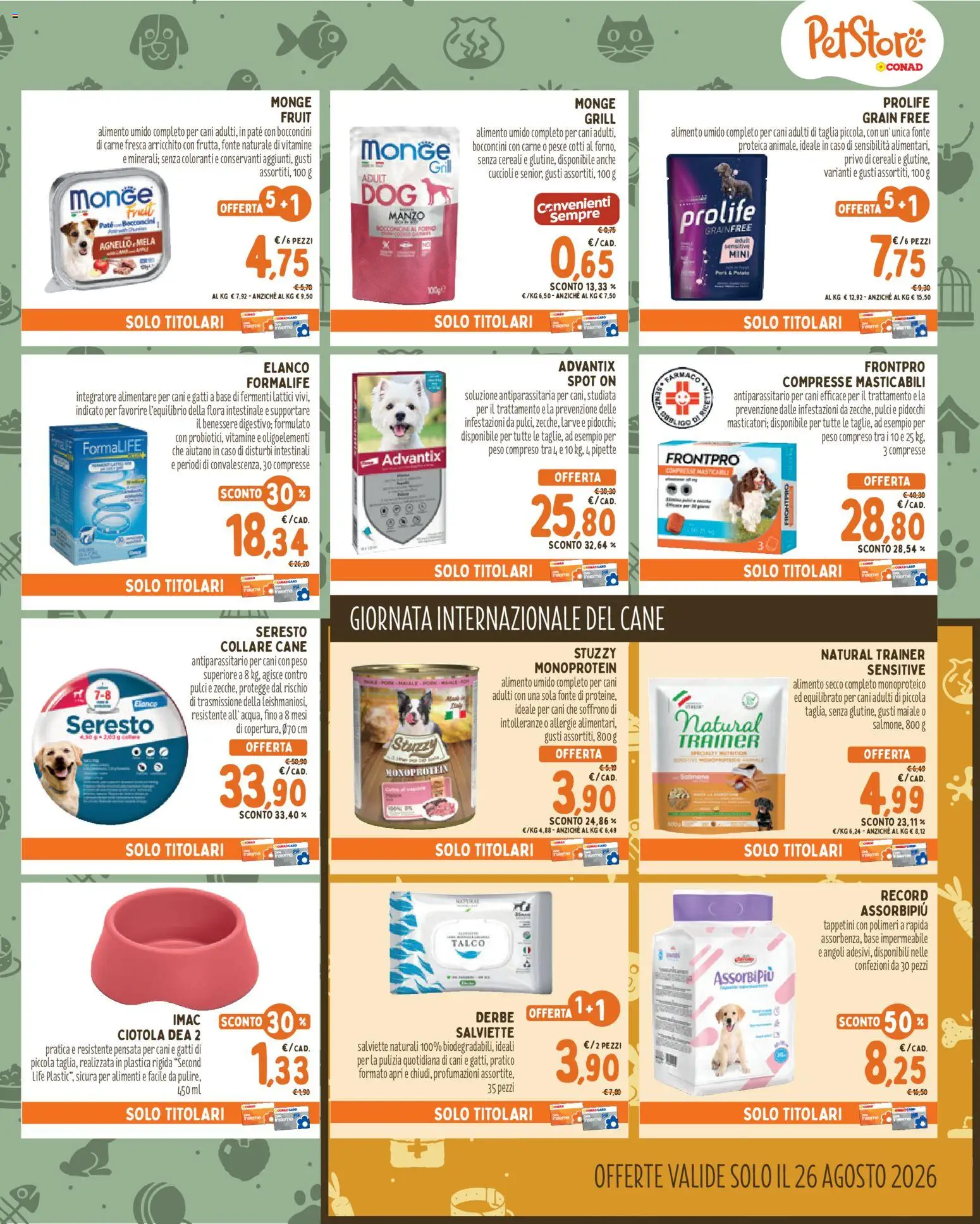 Volantino Conad del 30/07/2026 | Pagina: 3 | Prodotti: Maiale, Pesce, Talco, Integratore alimentare