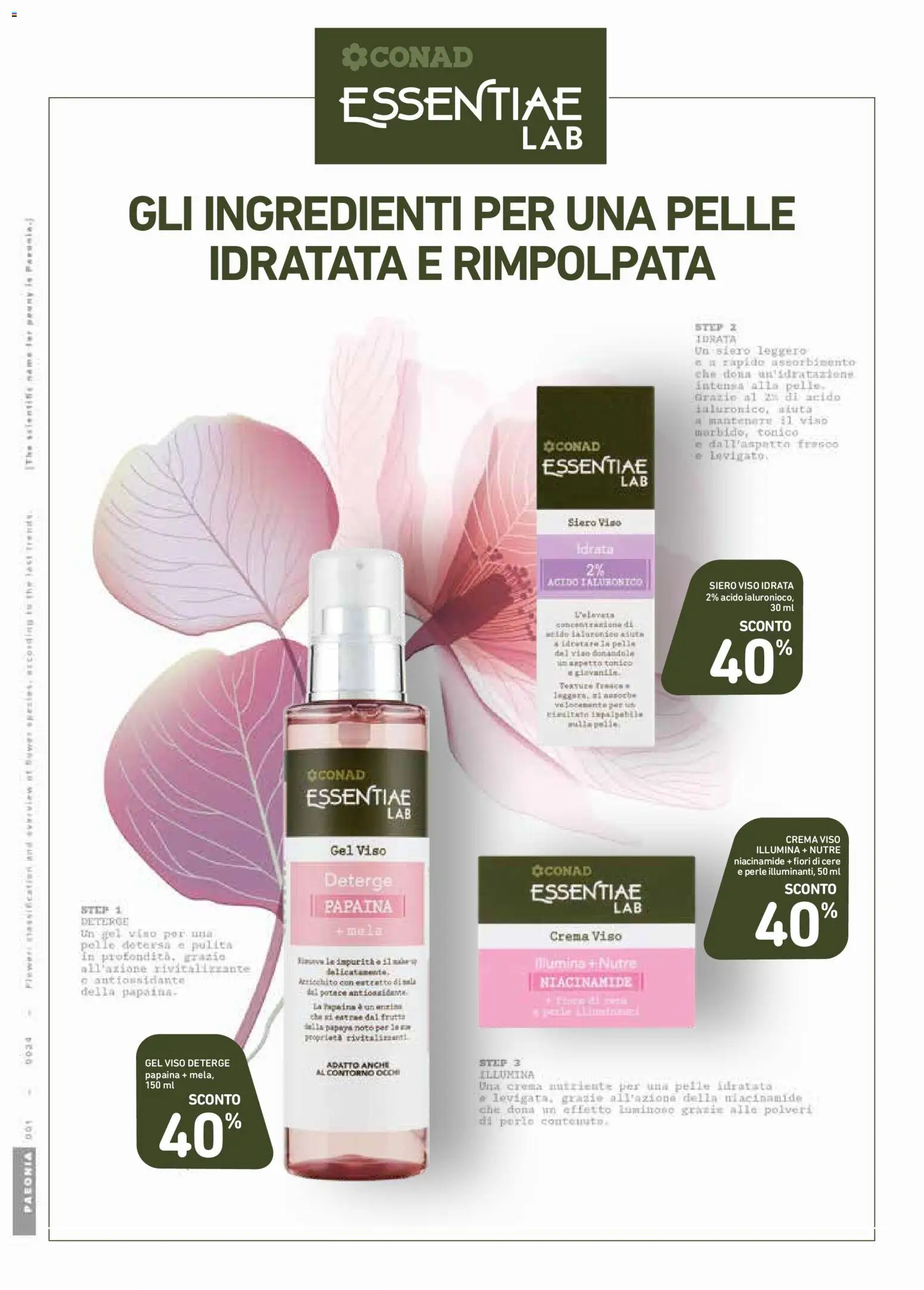 Volantino Spazio Conad del 18/09/2026 | Pagina: 3 | Prodotti: Crema viso, Vino, Ingredienti, Fiori