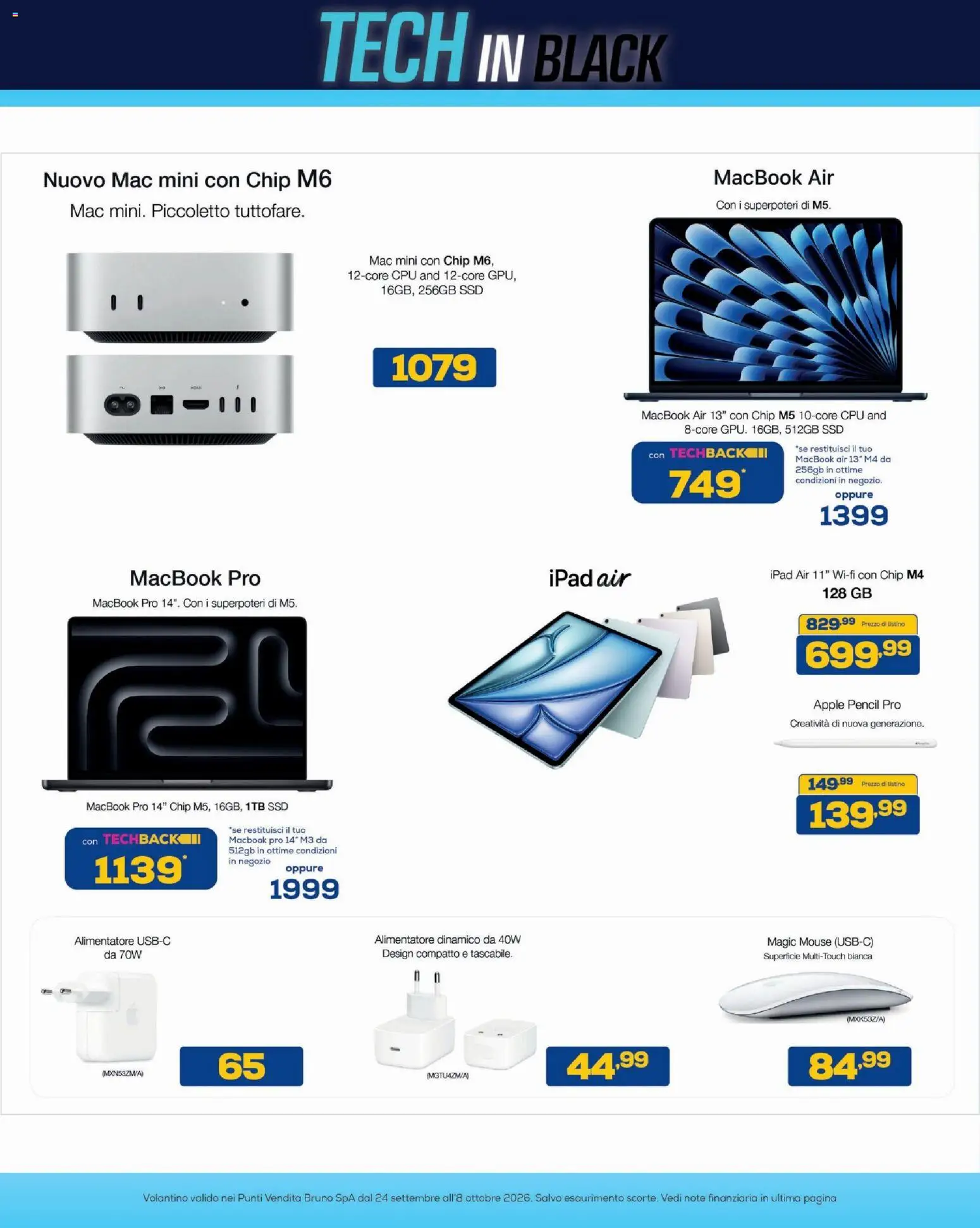 Volantino BRUNO del 24/09/2026 | Pagina: 18 | Prodotti: Macbook air, Mouse, Ipad, Macbook