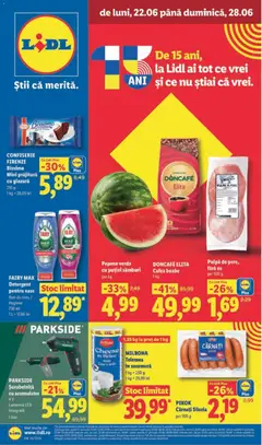 Ofertele Lidl valabile de la 22.06.2026