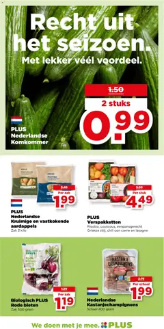 PLUS Kruimige aardappelen, PLUS Kruimige aardappelen - Voorbeeld van een folder van Plus, geldig van 17.06.2026 | Pagina: 19 | Producten: Komkommer, Schaal, Lasagne, Zak