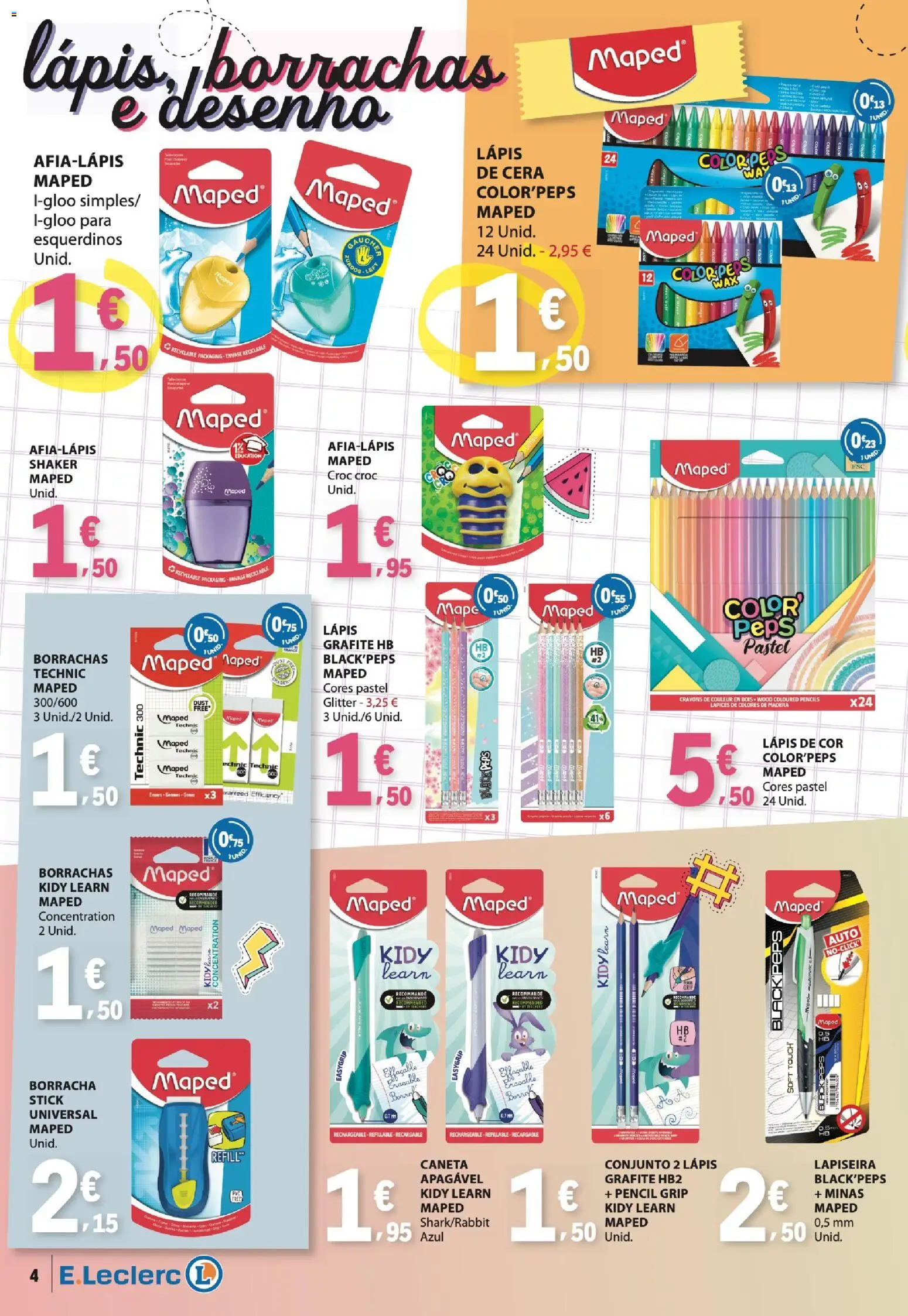 E.Leclerc - Folheto Regresso Às Aulas 2 │ válido de 25/08/2026 | Página: 4 | Produtos: Cera