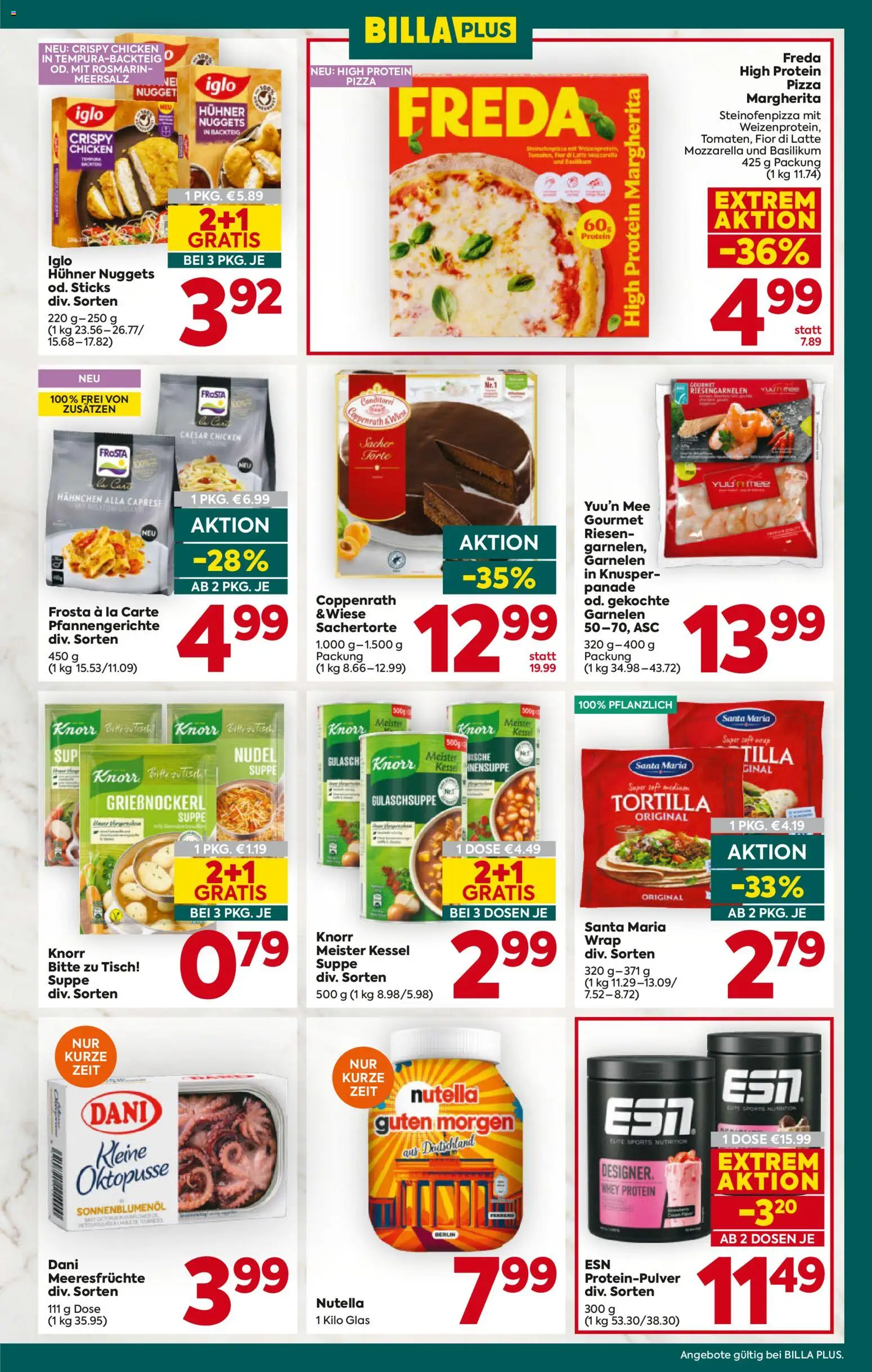 Billa Plus Flugblatt gültig ab 07.05.2026 | Seite: 19 | Produkte: Meeresfrüchte, Tisch, Pizza