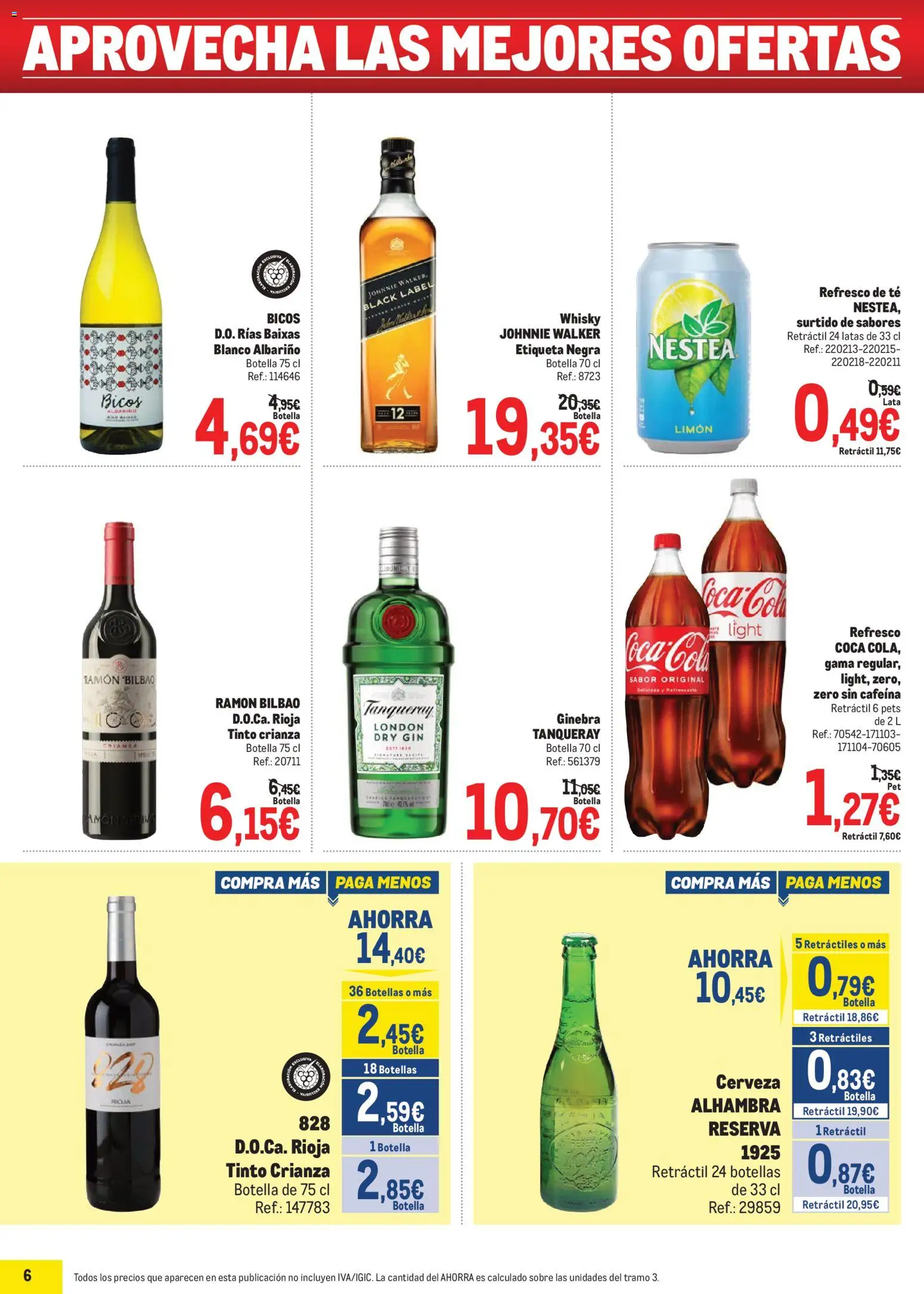Makro Precios Centro │ válido desde el 06.04.2026 | Página: 6 | Productos: Cerveza, Ginebra, Té, Whisky