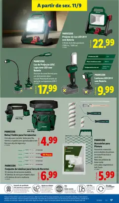 Pré-visualização Lidl folheto válido de 11/09/2026 | Página: 17 | Produtos: Projetor, Lanterna, Bateria, Aparafusadora sem fios