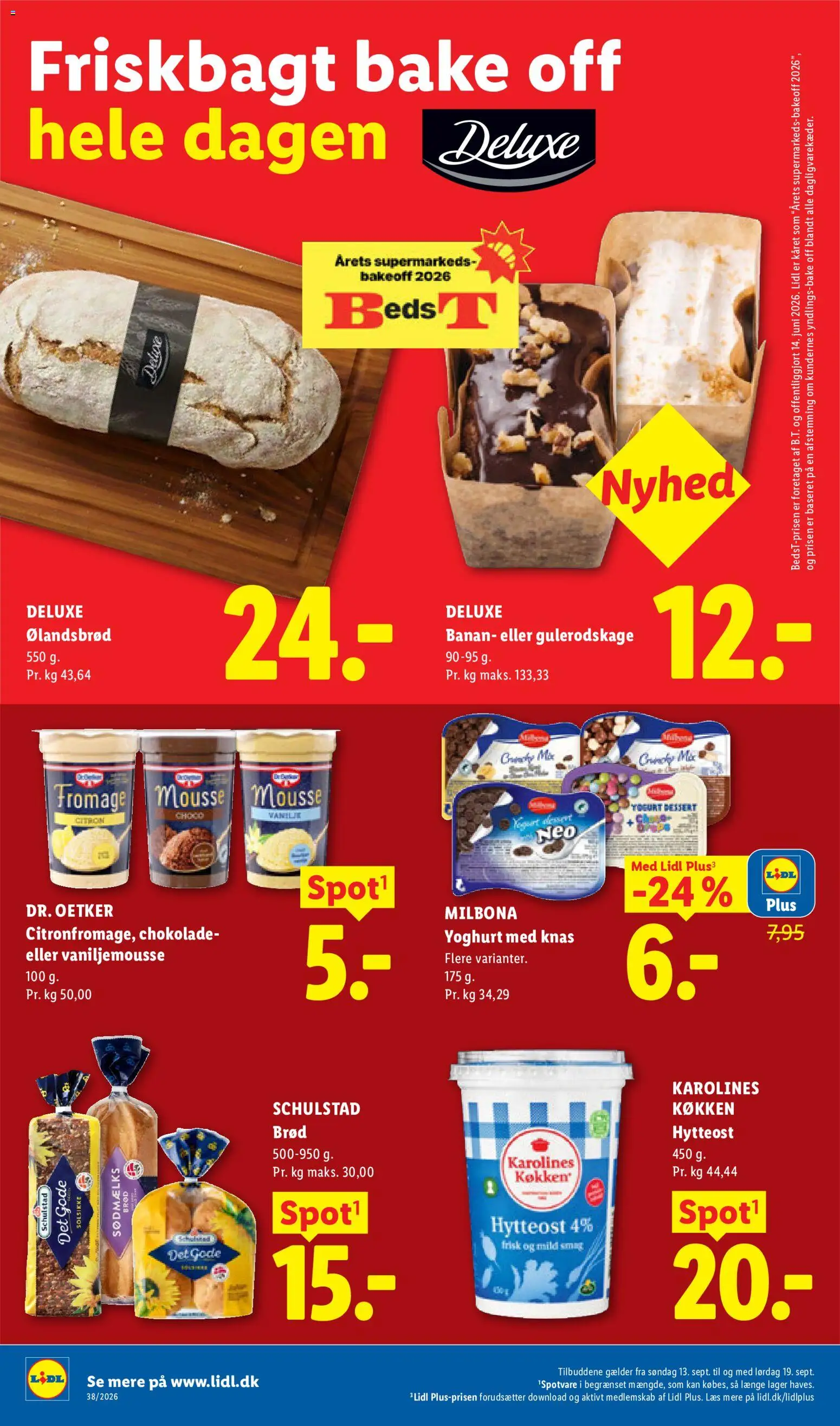 Lidl tilbudsavis – gyldig fra 13/09/2026 | Side: 22 | Produkter: Yoghurt, Brød, Chokolade, Hytteost