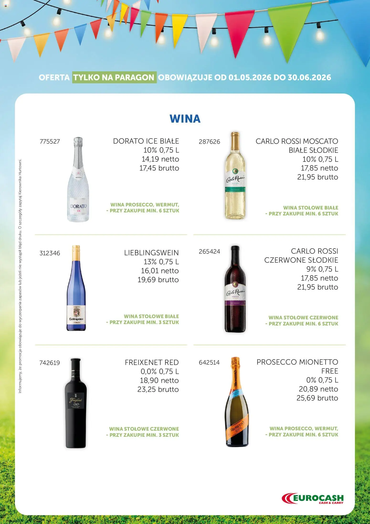 Eurocash gazetka - Oferta Okolicznościowa od 01.05.2026 | Strona: 2 | Produkty: Prosecco, Carlo Rossi