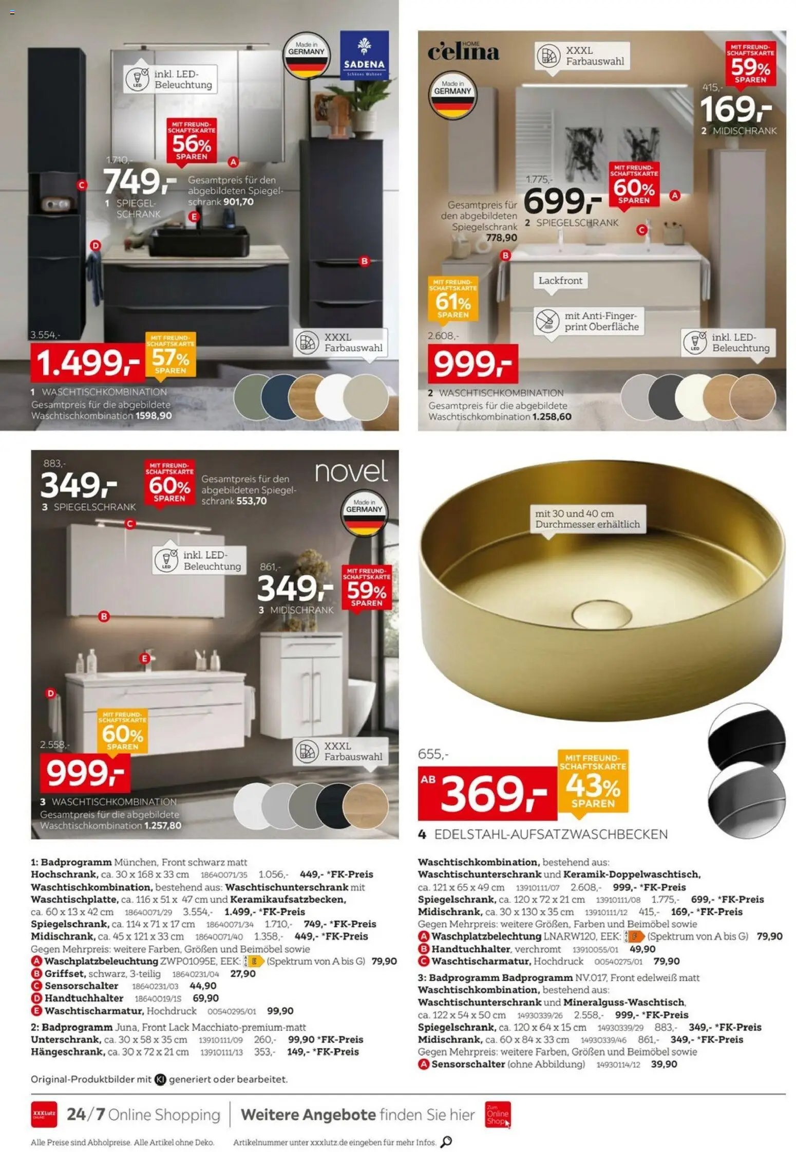 XXXLutz Badzimmertesterinnen und -tester gesucht – gültig ab 24.10.2026 | Seite: 11 | Produkte: Schrank, Spiegel, Handtuchhalter, Midischrank