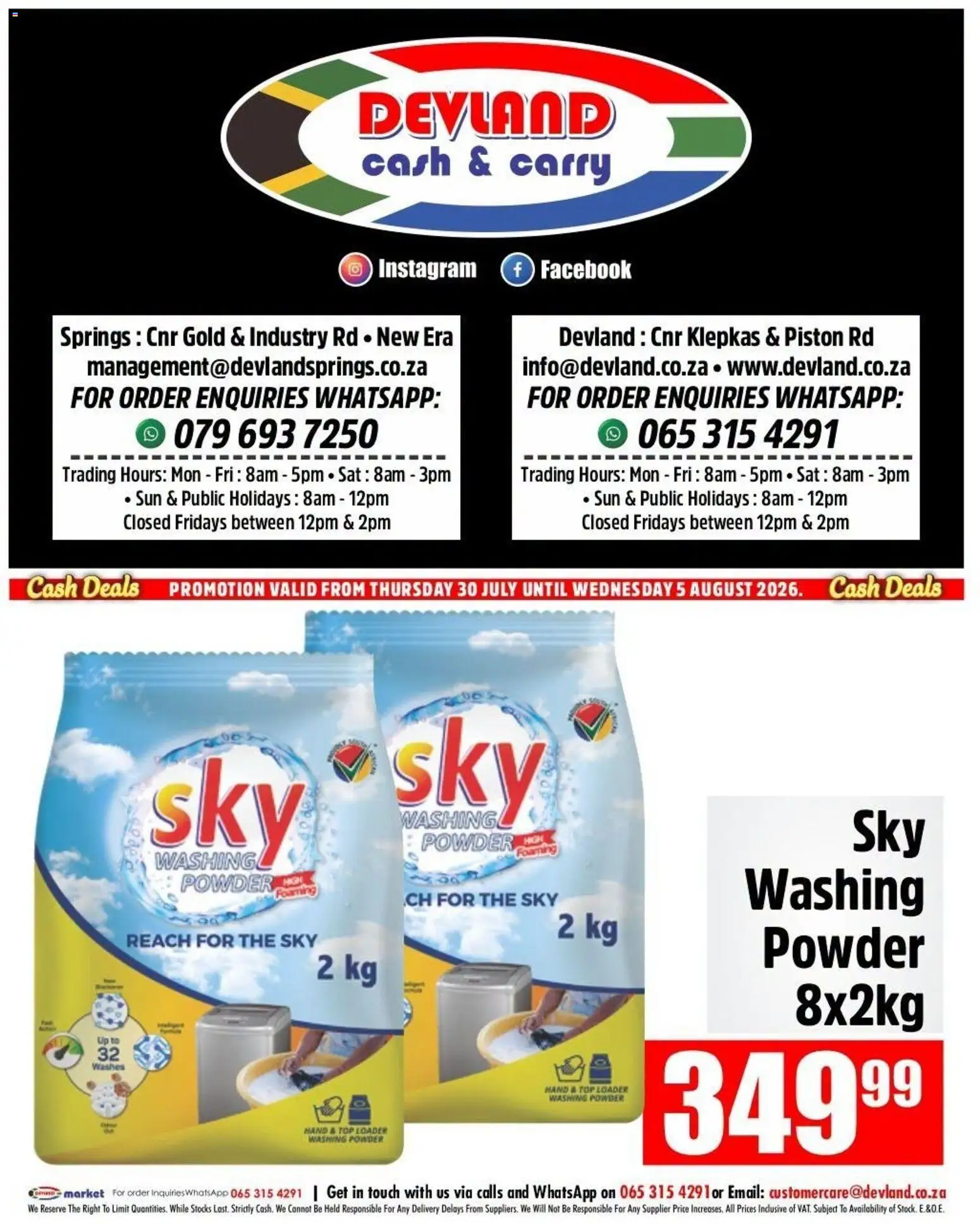 New Devland catalogue – valid from 30/07/2026 | Page: 10 | Products: Powder, Washing powder