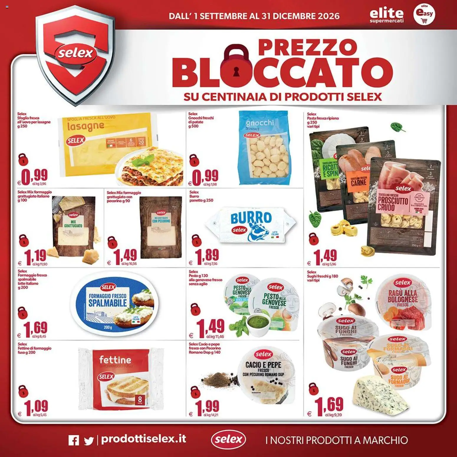Volantino Elite Supermercati del 01/09/2026 | Pagina: 7 | Prodotti: Prosciutto Crudo, Pepe, Aglio, Pesto
