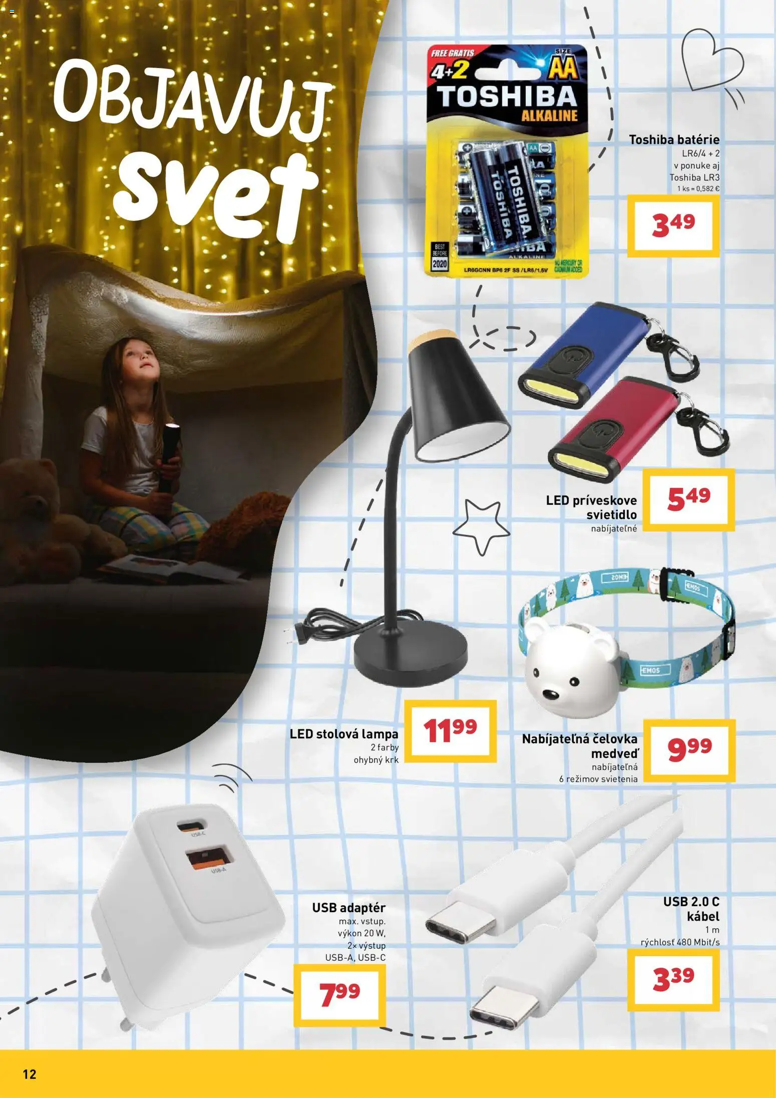 Nové Billa akcie – leták je platný od 09.09.2026 | Strana: 12 | Produkty: Lampa, Stolová lampa, Svietidlo