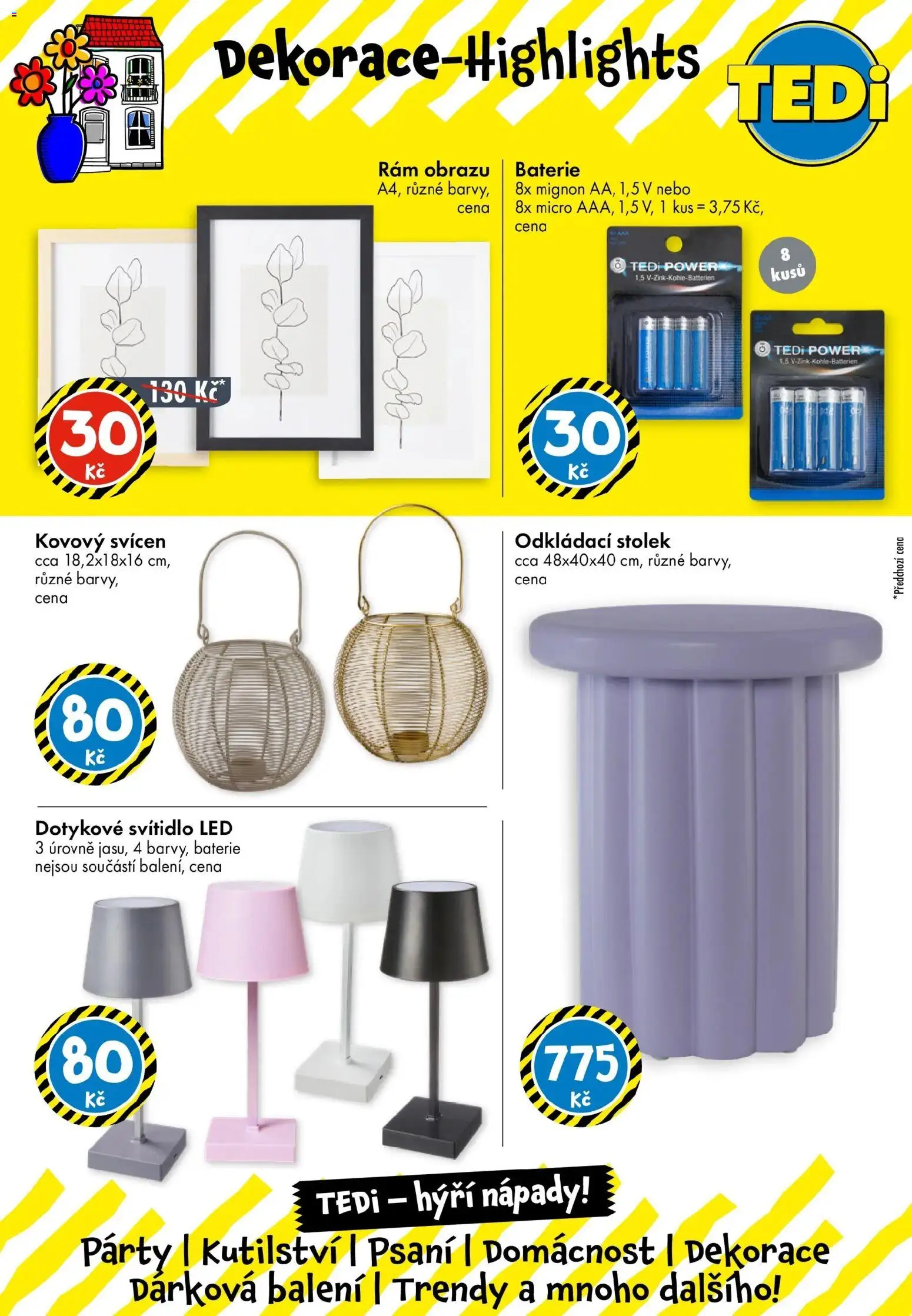 TEDi aktuální leták od 20.05.2026 | Strana: 16 | Produkty: Odkládací stolek, Svícen, LED, Dekorace