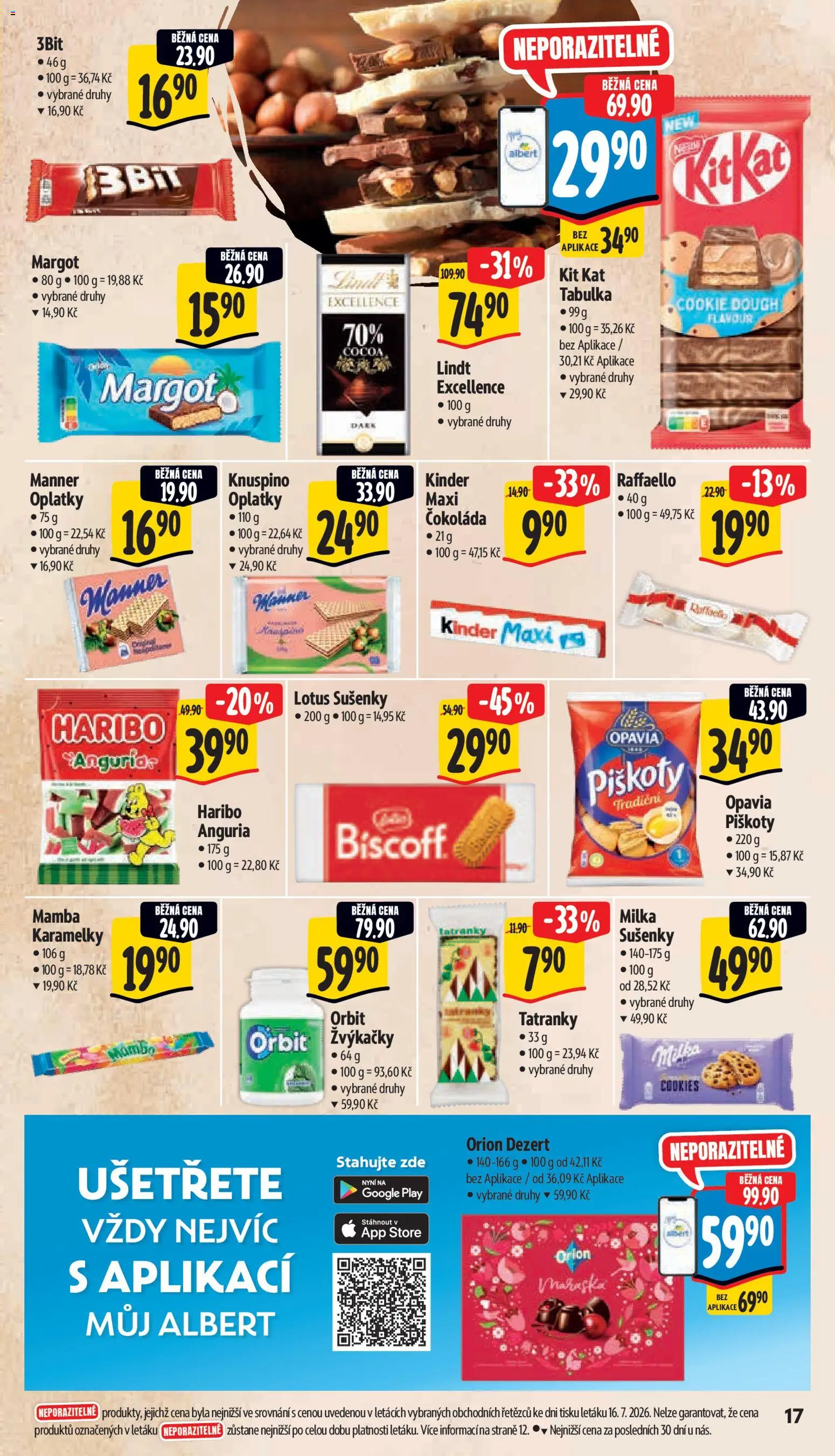 Albert leták - Supermarket - Ostrava od 22.07.2026 | Strana: 33 | Produkty: Box, Karamelky, Kinder, Sušenky