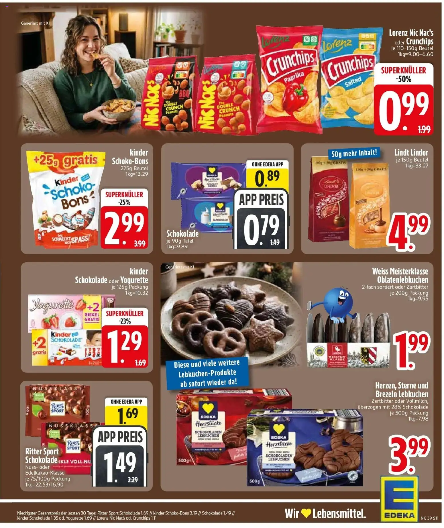 Edeka Prospekt Erdweg (ab 21.09.2026) » Angebote Online | Seite: 13 | Produkte: Yogurette, Ritter sport, Lindor, Lindt
