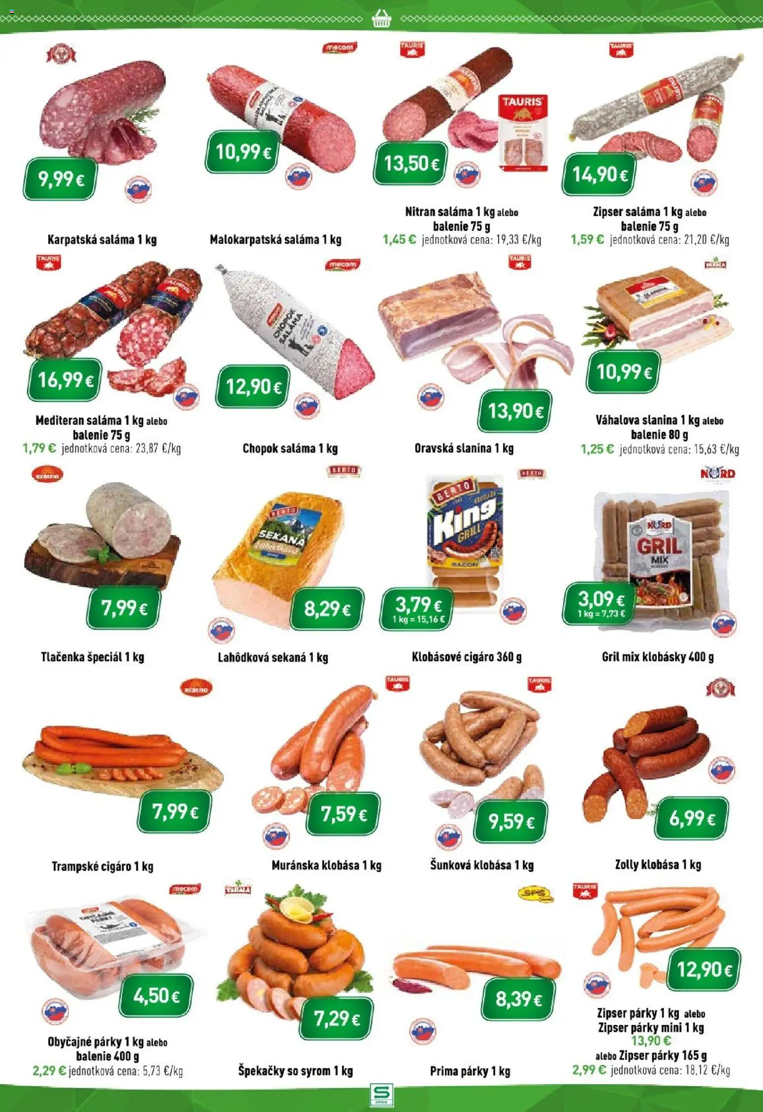 Nové Sintra akcie – leták je platný od 20.08.2026 | Strana: 3 | Produkty: Gril, Klobása, Tlačenka, Párky