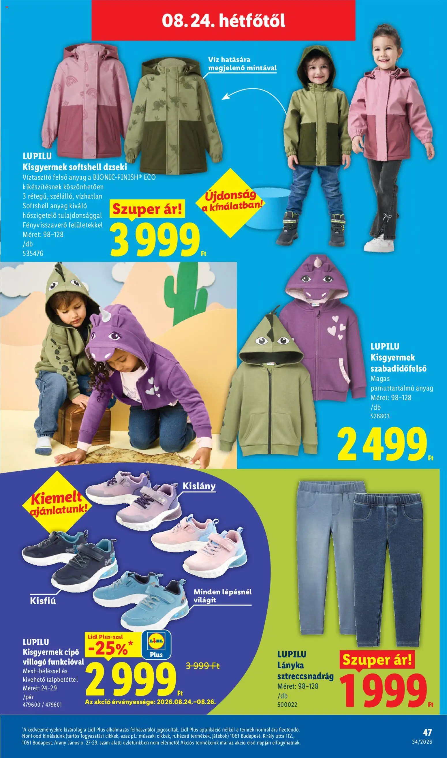 Lidl akciós ujság - amely érvényes a következő dátumtól: 2026.08.19. | Oldal: 47