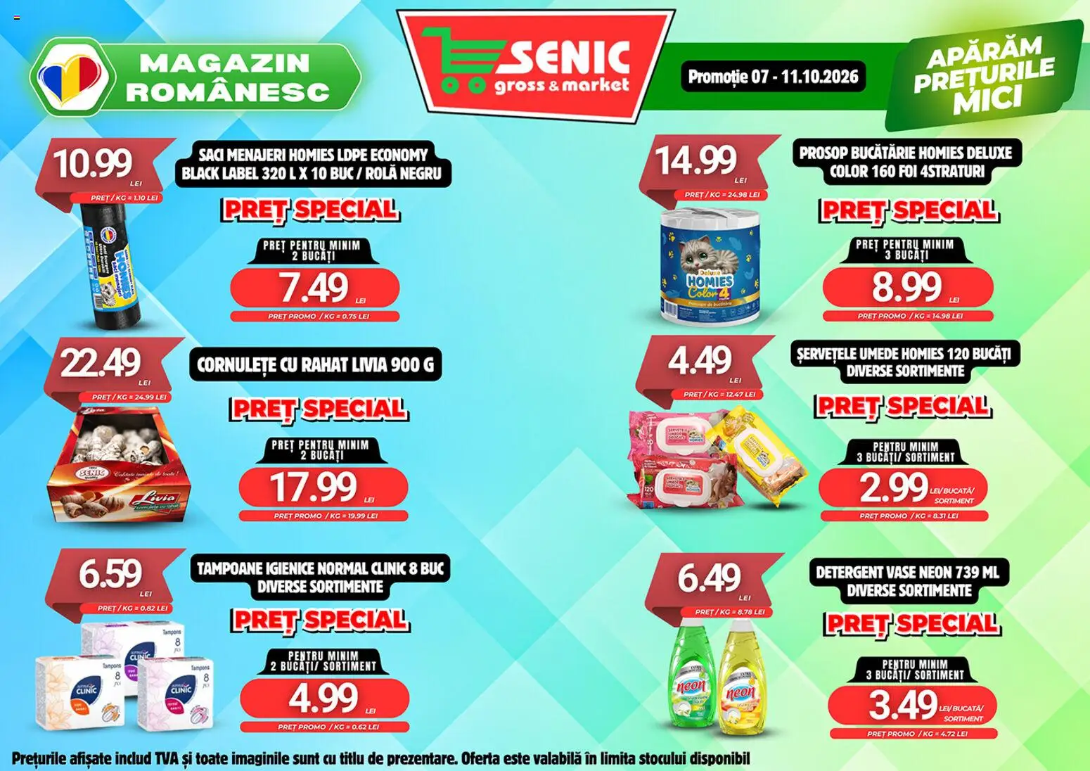Noul catalog Senic – valabil de la 05.10.2026 | Pagină: 6 | Produse: Vase, Saci menajeri, Cornulețe, Black