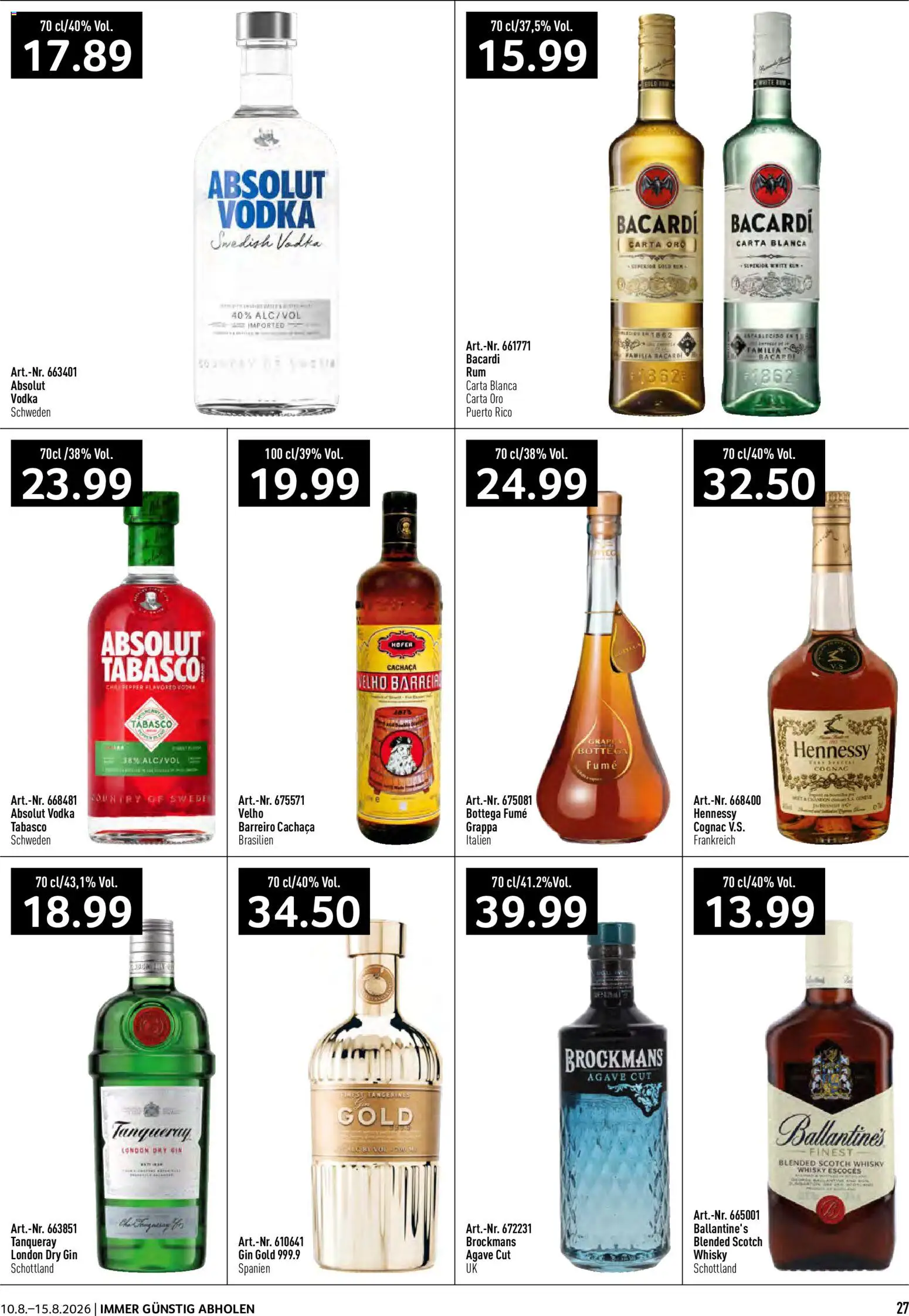 Prodega aktionen – gültig ab 10.08.2026 | Seite: 27 | Produkte: Ipod, Gin