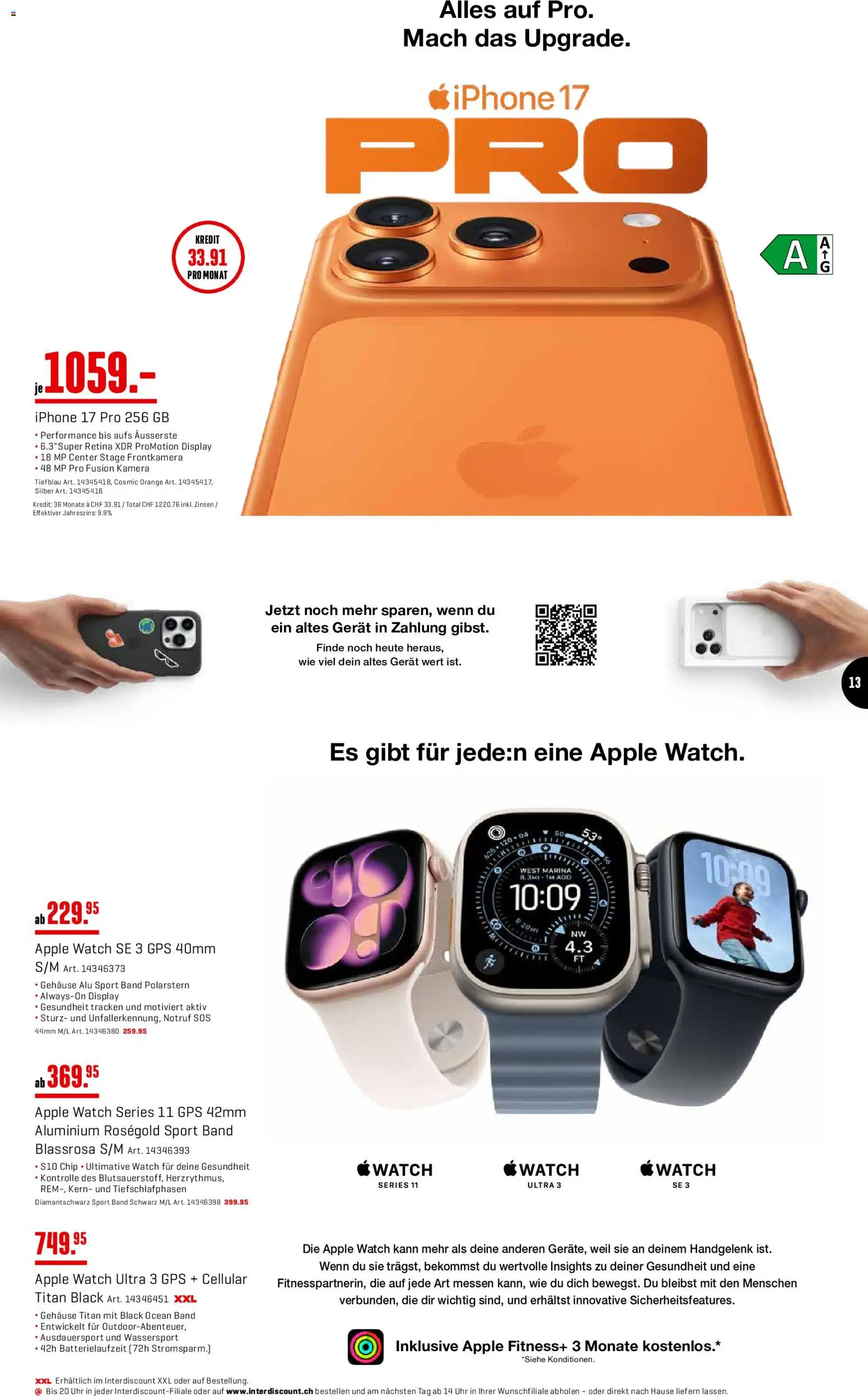Interdiscount aktionen – gültig ab 20.07.2026 | Seite: 13 | Produkte: Uhr, Kamera, Apple, Apple Watch