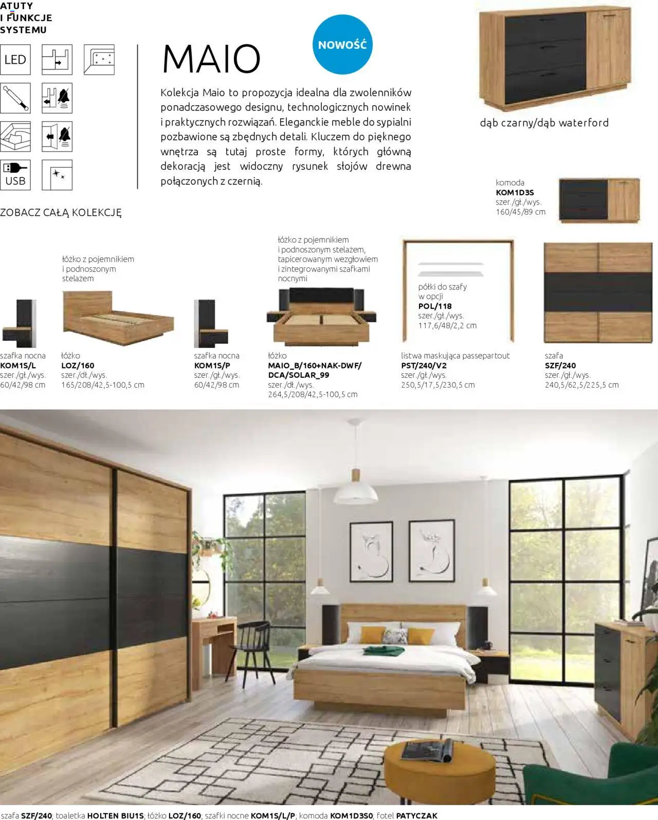 Black Red White Gazetka - Katalog rodzinnych wnętrz od 24.05.2024 | Strona: 76 | Produkty: Szafa, Fotel, Szafka nocna, Toaletka