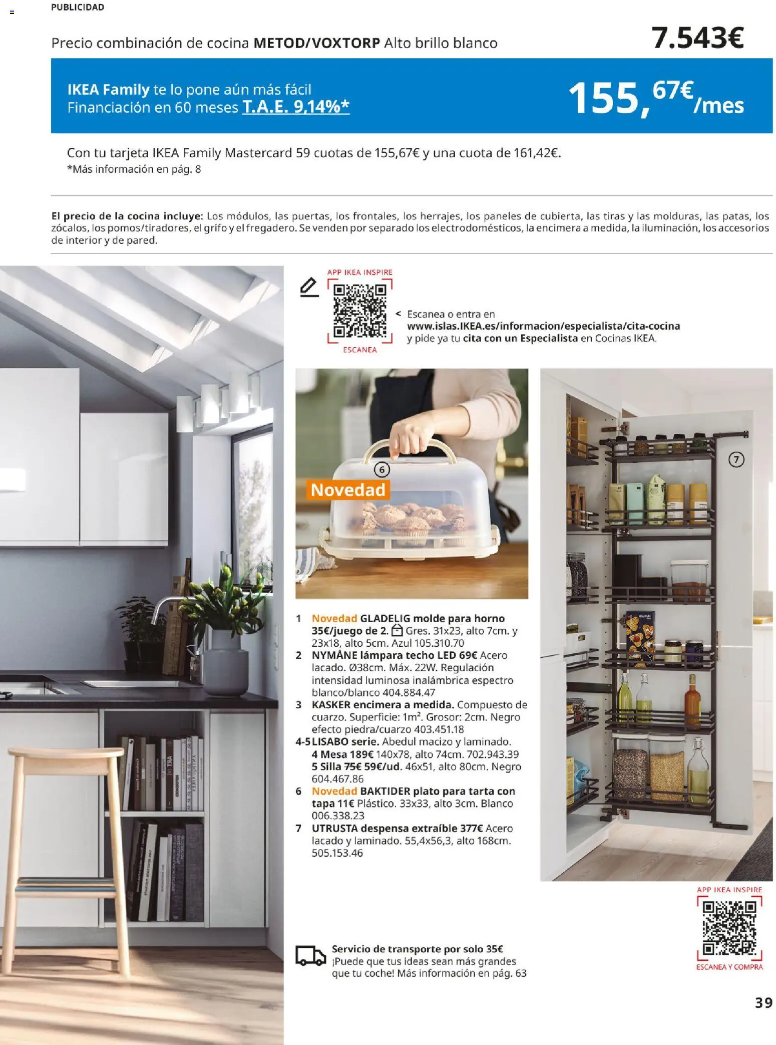IKEA - Cocinas │ válido desde el 01/09/2026 | Página: 39 | Productos: Té, Horno, Silla, Lámpara