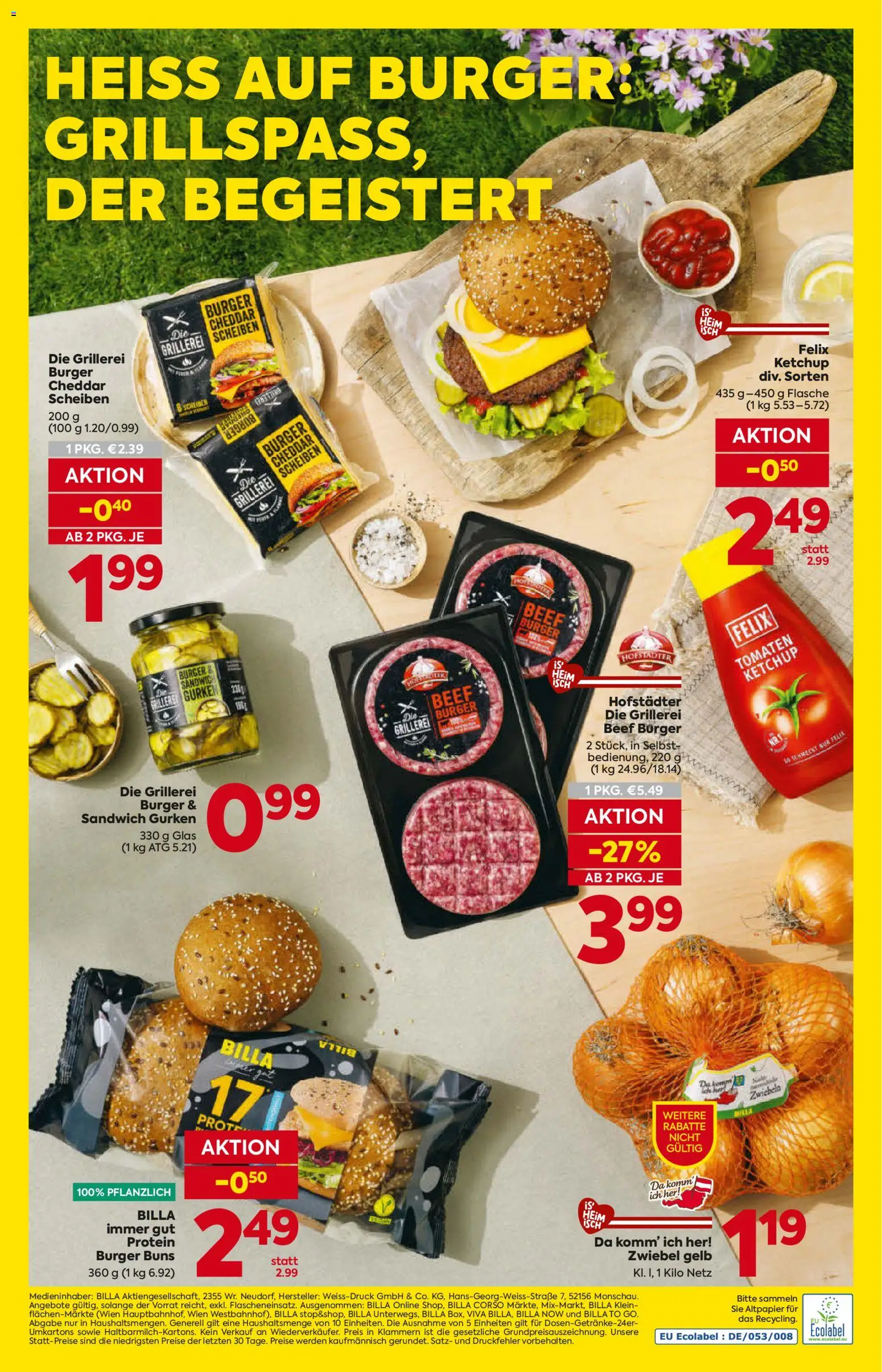Billa AT akciós ujság - amely érvényes a következő dátumtól: 21.05.2026 | Oldal: 4 | Termékek: Protein, Cheddar, Ketchup