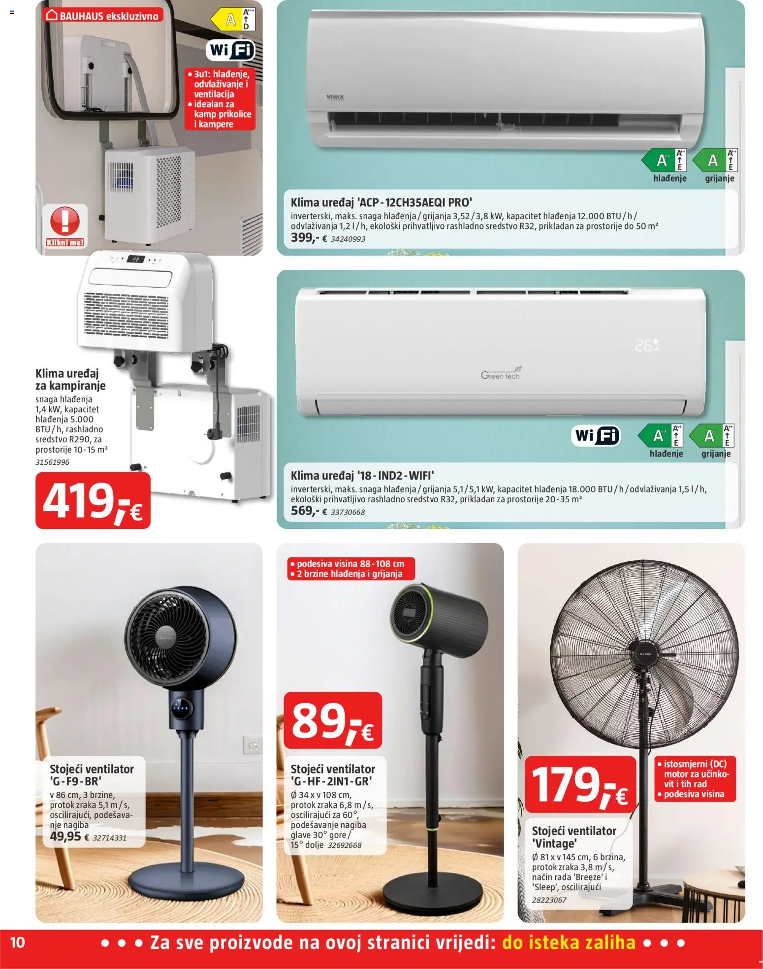 Bauhaus katalog | vrijedi od 15.07.2026 | Stranica: 10 | Proizvodi: Ventilator, Klima uređaj, Klima, Prikolice