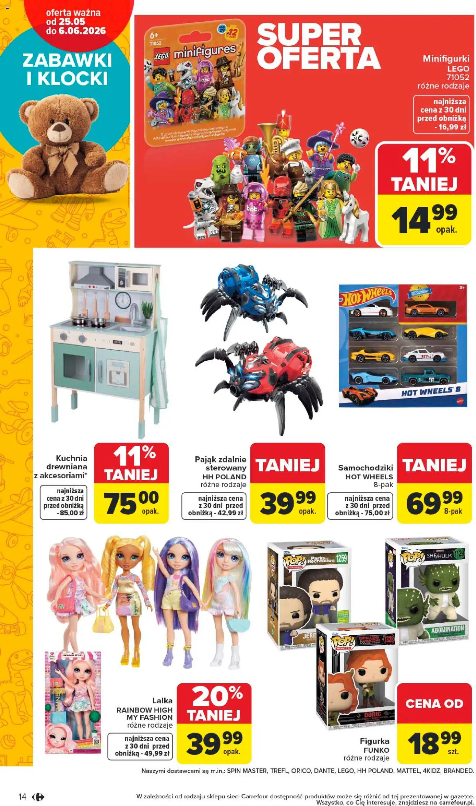 Carrefour gazetka - Łap super okazje od 25.05.2026 | Strona: 14 | Produkty: Top, Lalka, Lego, Klocki Lego
