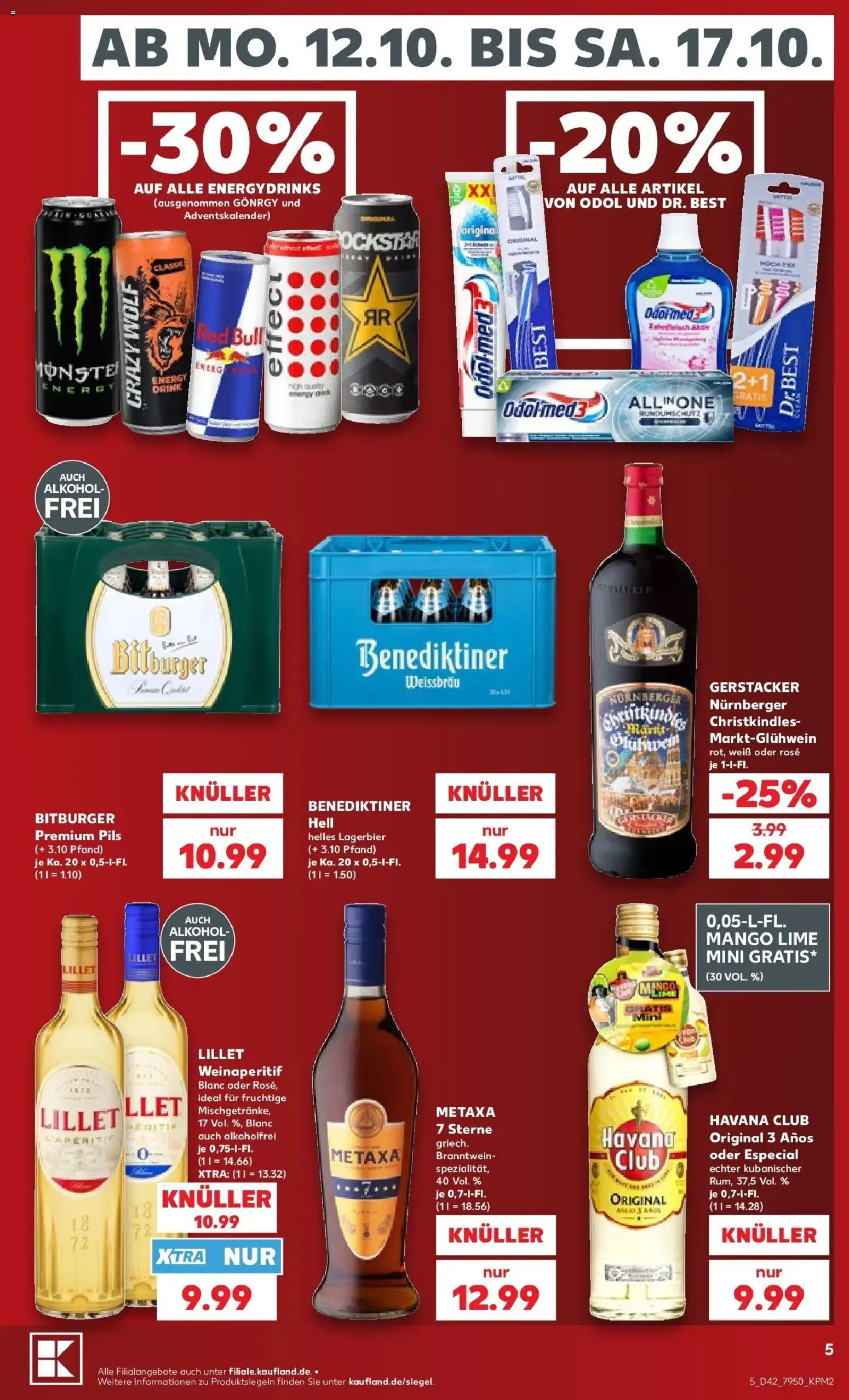 Prospekt Kaufland ab 12.10.2026 » Angebote Online zum Blättern | Seite: 9 | Produkte: Havana club, Red bull, Rockstar, Lillet