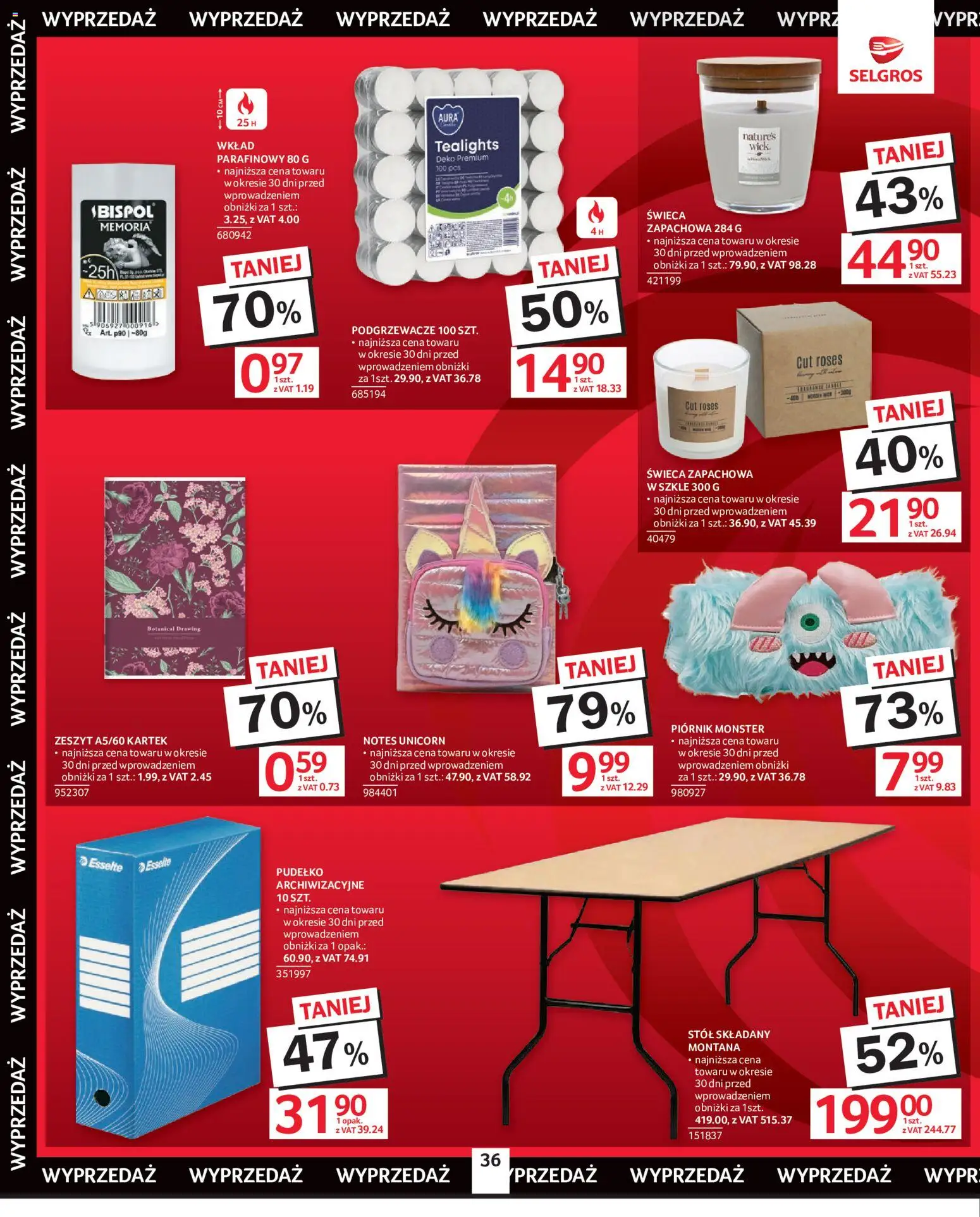 Selgros cash&carry gazetka - Oferta przemysłowa od 07.05.2026 | Strona: 38 | Produkty: Zeszyt, Stół, Pudełko