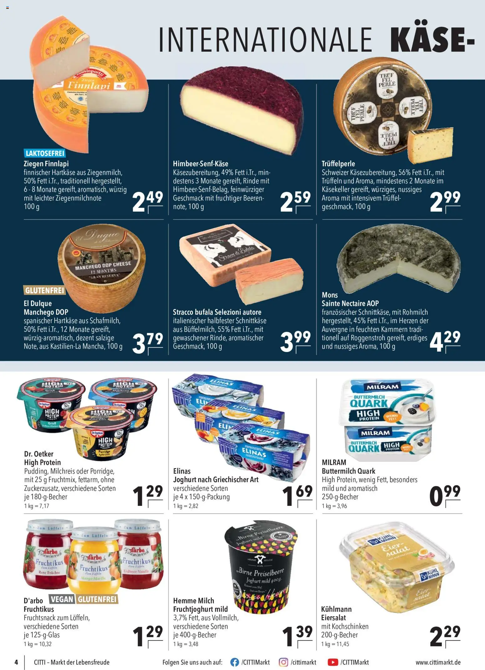CITTI Markt Prospekt – gültig ab 14.10.2026 | Seite: 4 | Produkte: Quark, Milch, Fruchtjoghurt, Vanille