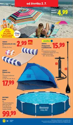 Lidl leták platný od 29.06.2026 | Strana: 80 | Produkty: Stan, Bazén, Nafukovačka, Slnečník