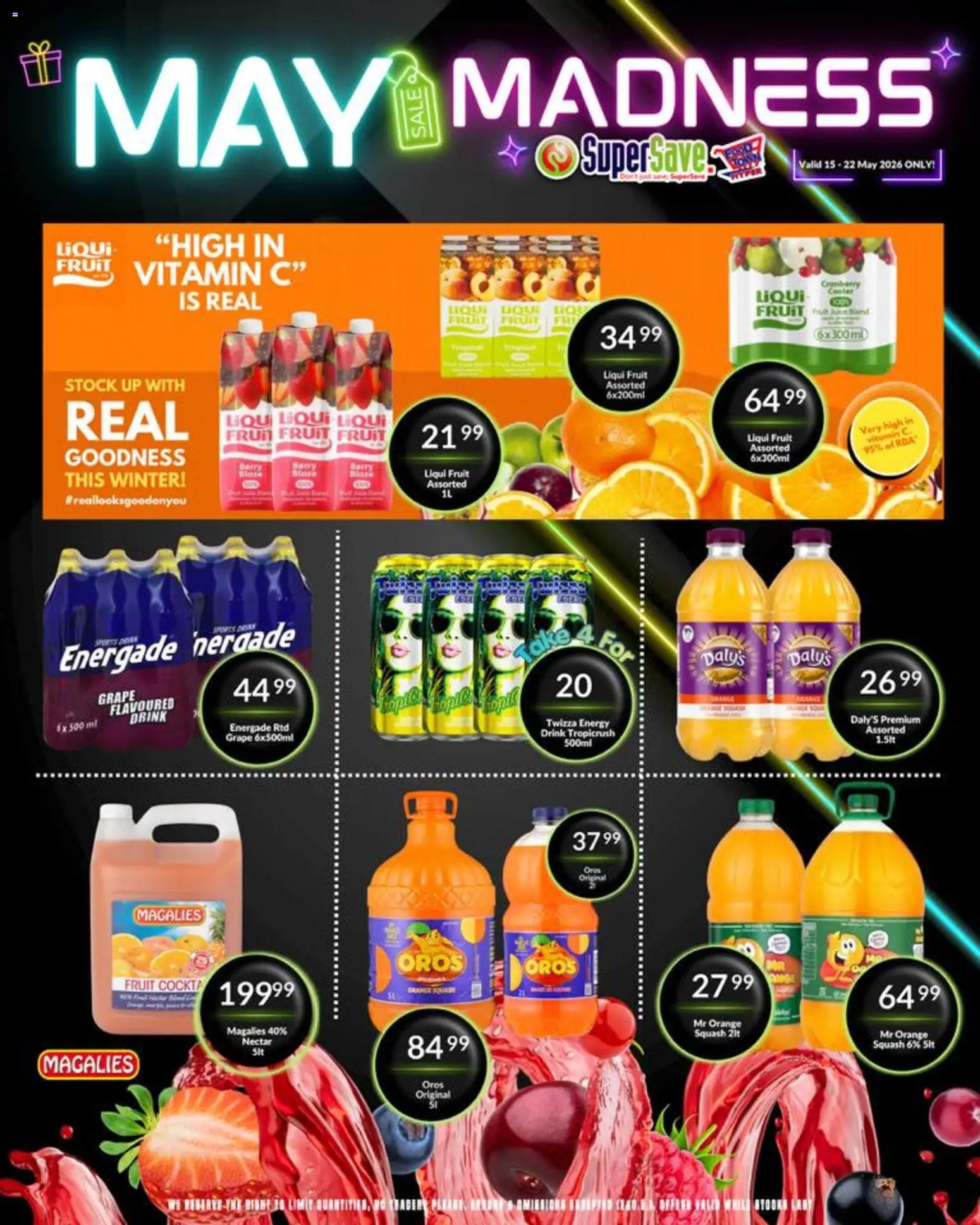 New Super Save catalogue – valid from 15.05.2026 | Page: 43 | Products: Squash, Cooler, Stock, Fruit