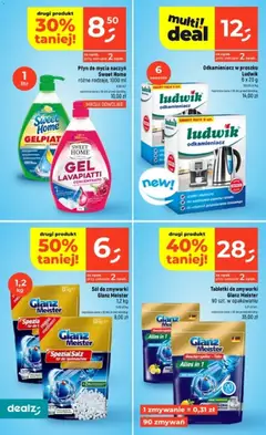 Pogląd oferty "Dealz gazetka" - ważna od 17.09.2026 | Strona: 34 | Produkty: Odkamieniacz, Sól do zmywarki, Tabletki do zmywarki, Sól