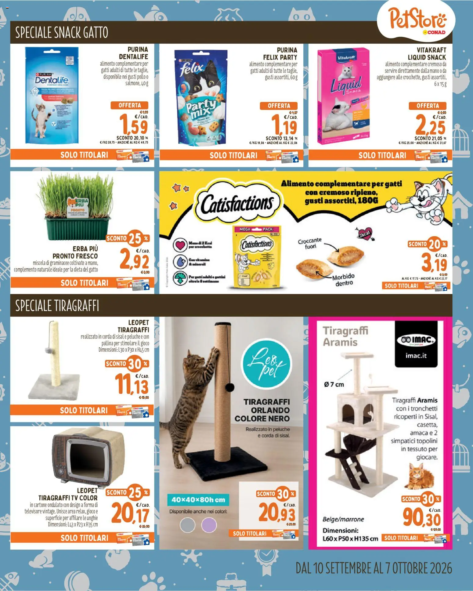 Volantino Conad del 10/09/2026 | Pagina: 7 | Prodotti: Pollo, Tiragraffi, Amaca, Gioco