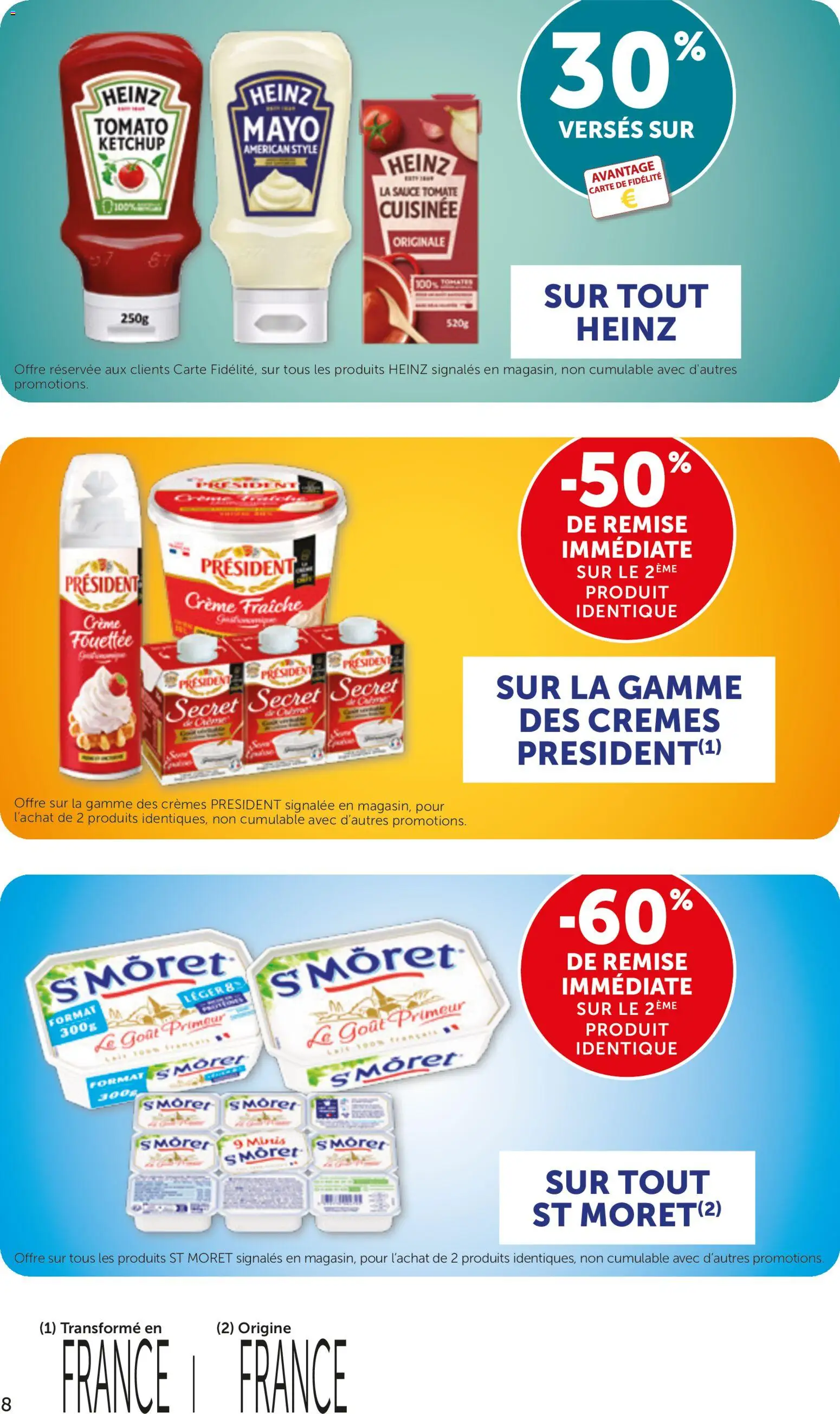 {H1} | Page: 8 | Produits: Sauce tomate, Tomates, Crème fraiche, Crème