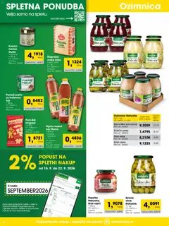 Tuš katalog akcije – veljaven od 01.09.2026 | Stran: 10 | Izdelki: Kos, Testenine, Kumarice, Zelje