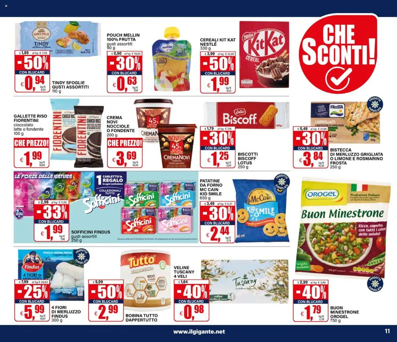Volantino Il Gigante del 12/10/2026 | Pagina: 11 | Prodotti: Crema, Veline, Frutta, Fiori