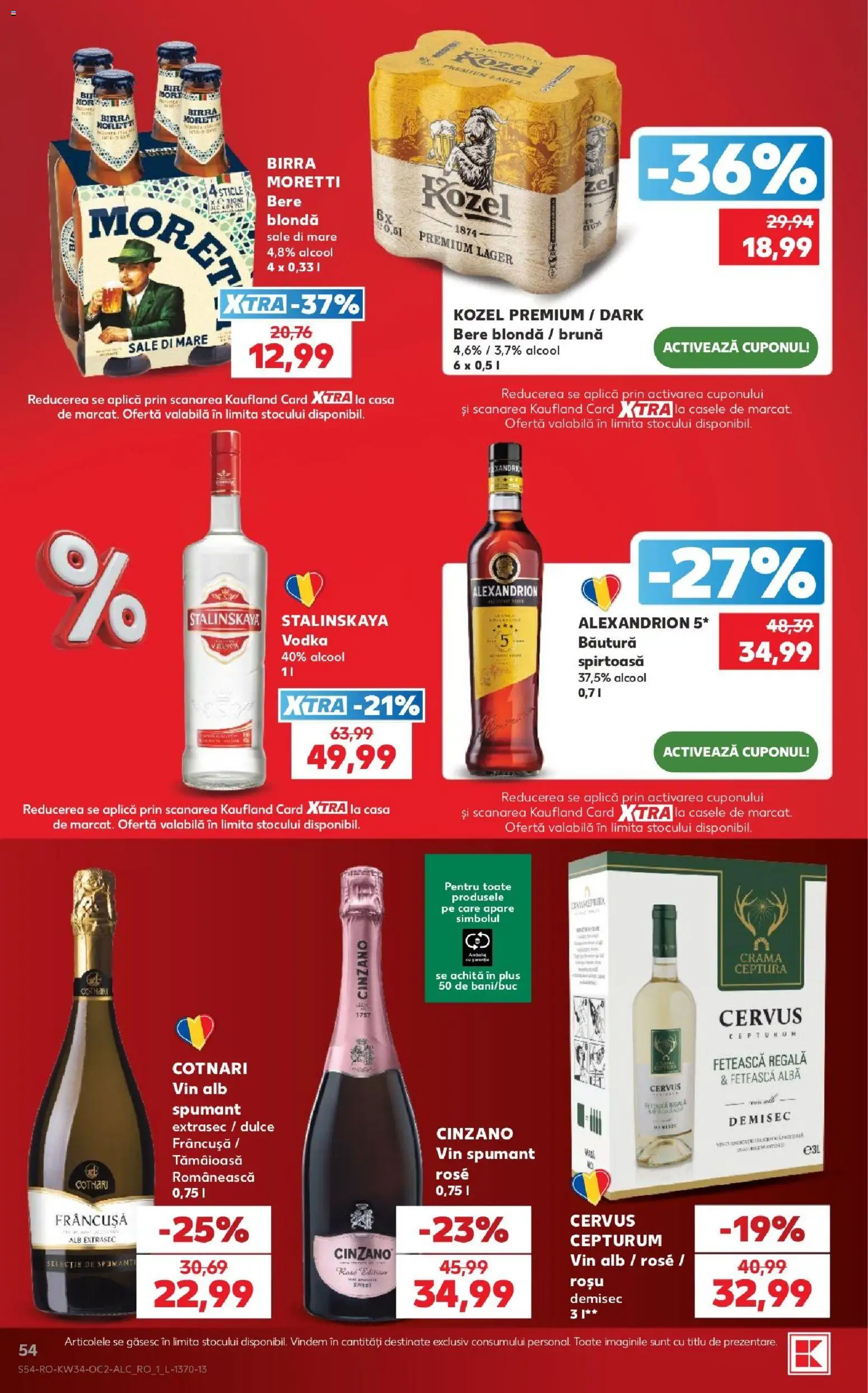 Noul catalog Kaufland – valabil de la 19.08.2026 | Pagină: 54 | Produse: Alba, Aplică, Vin alb, Bere