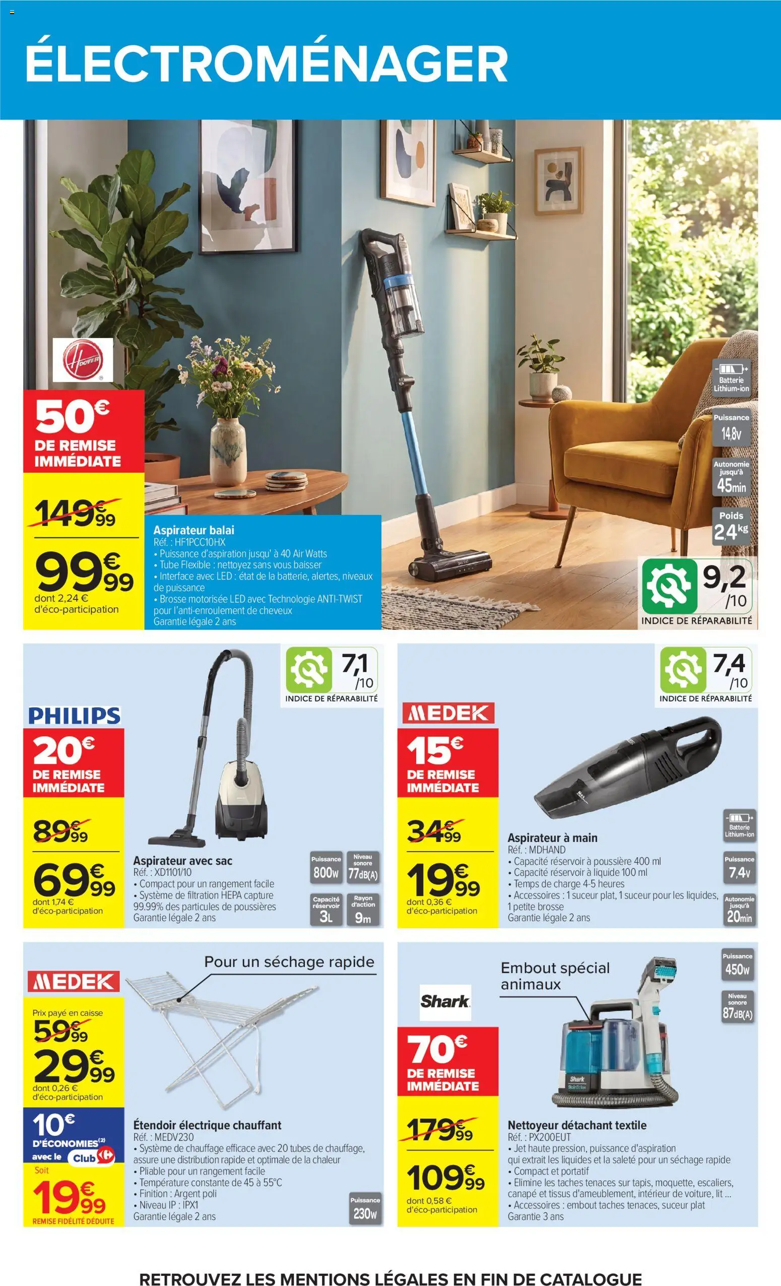 {H1} | Page: 57 | Produits: Poids, Aspirateur, Brosse, Aspirateur balai