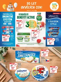 Náhled letáku Globus leták - Pomáháme 30 let od 09.09.2026 | Strana: 4 | Produkty: Sýr, Kiwi, Vitamin D, Actimel