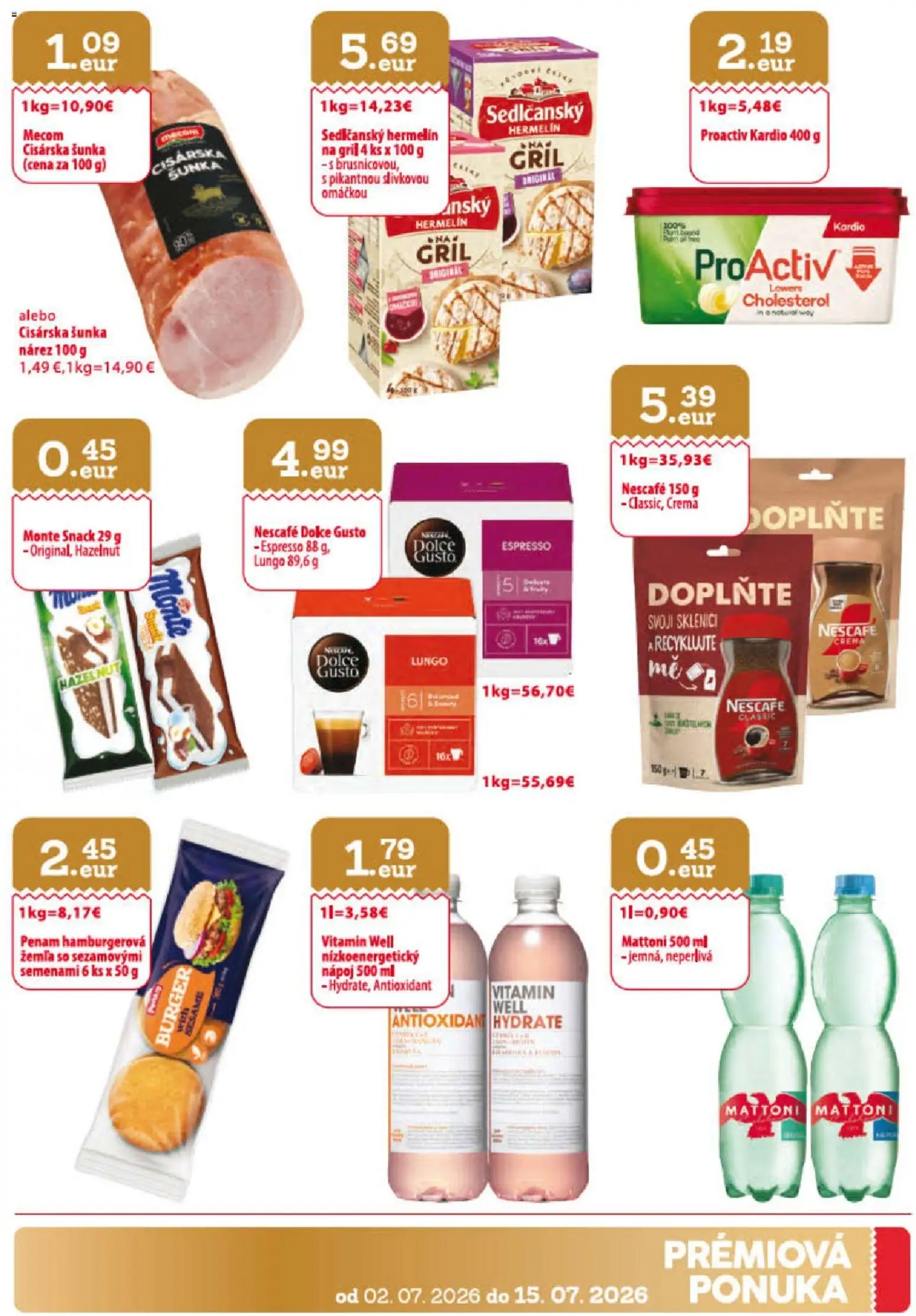 Nové KARMEN CBA akcie – leták je platný od 02.07.2026 | Strana: 31 | Produkty: Gril, Dolce Gusto, Šunka