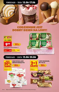 Pogląd oferty "Lody familijne Zielona Budka, 1 l, Lody familijne Zielona Budka, 1 l, różne rodzaje" - ważna od 15.06.2026 | Strona: 24 | Produkty: Karta, Tiramisu, Lody