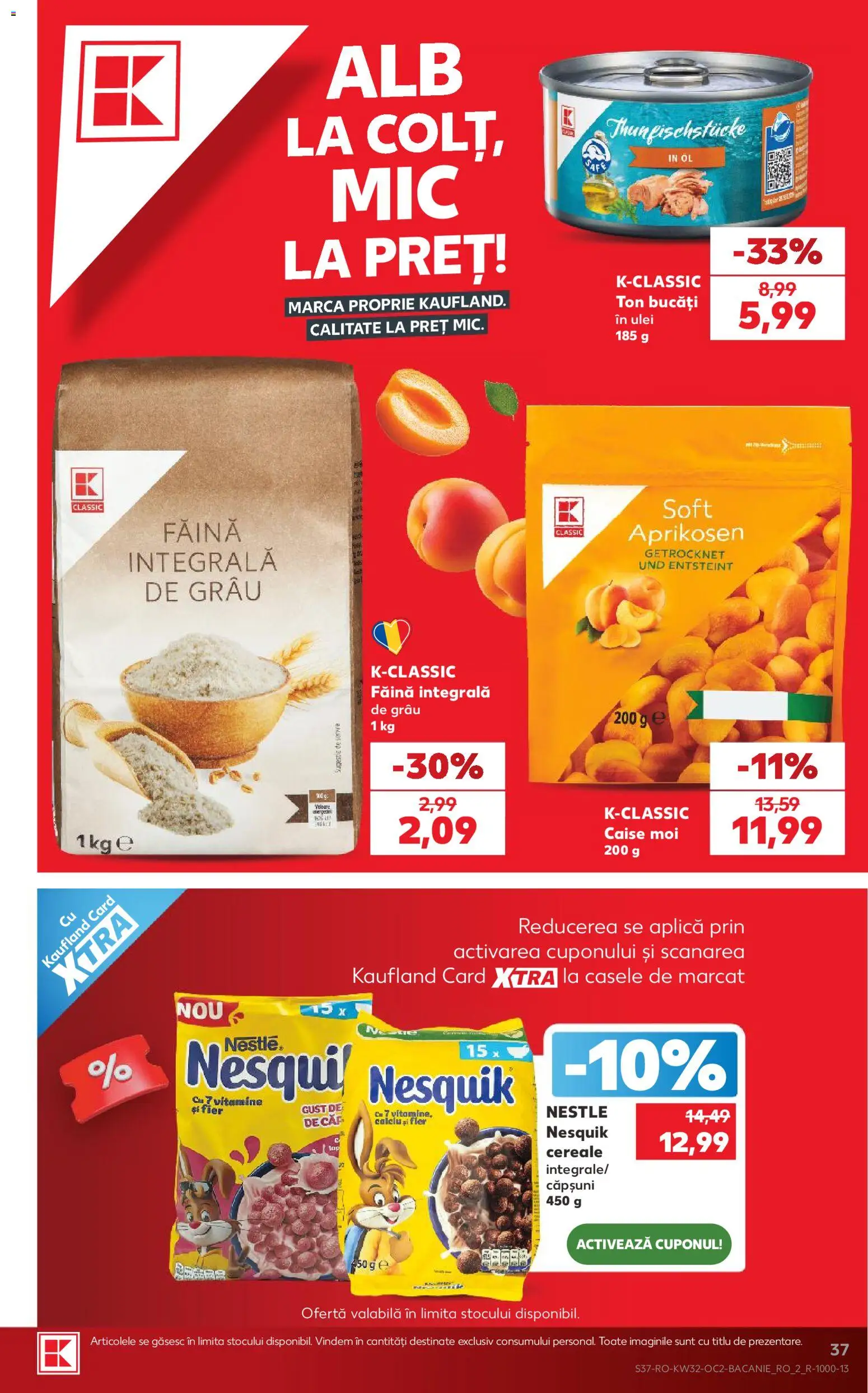 Noul catalog Kaufland – valabil de la 05.08.2026 | Pagină: 37 | Produse: Ulei, Căpșuni, Cereale, Ahtapot