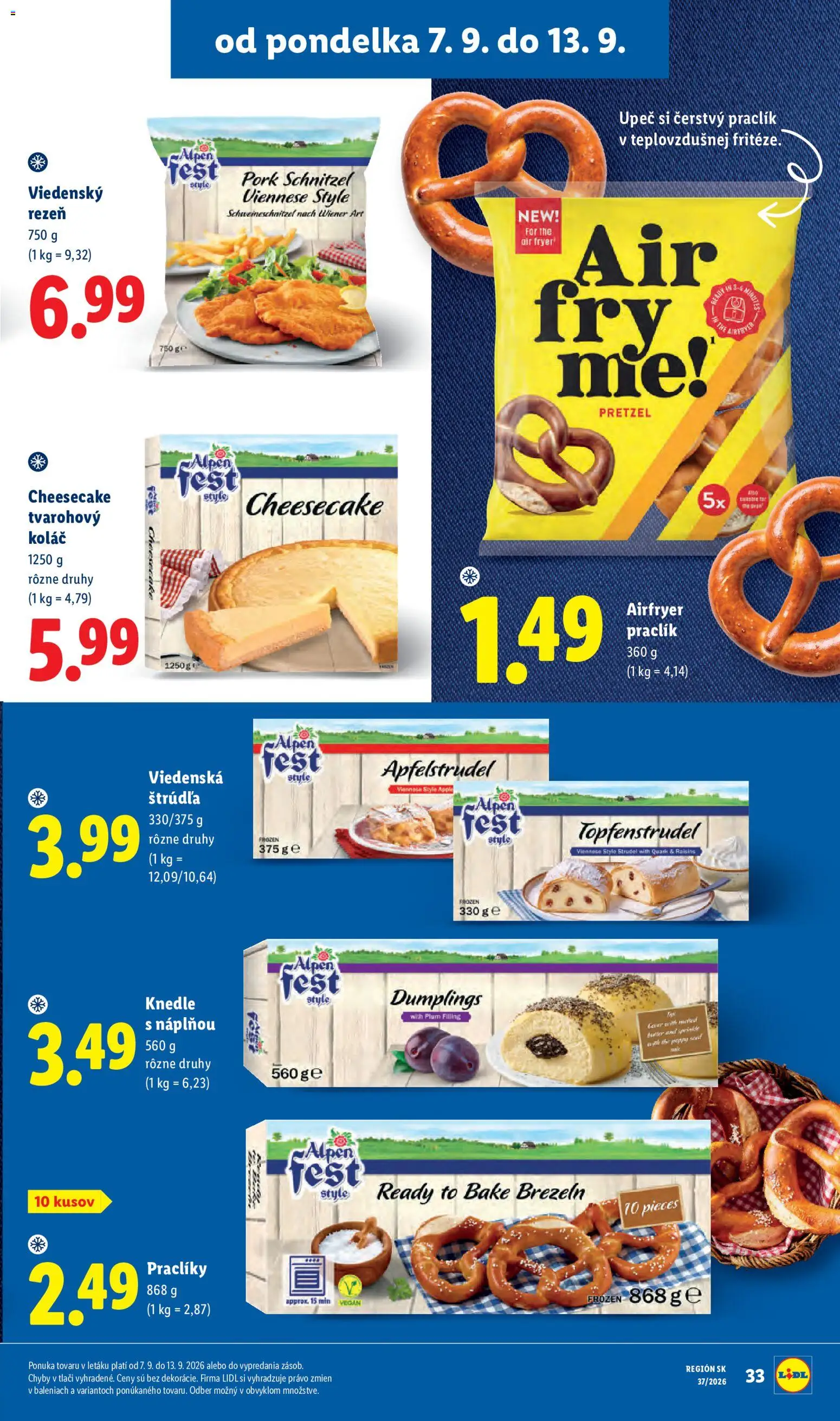 Nové Lidl akcie – leták je platný od 07.09.2026 | Strana: 37 | Produkty: Koláč