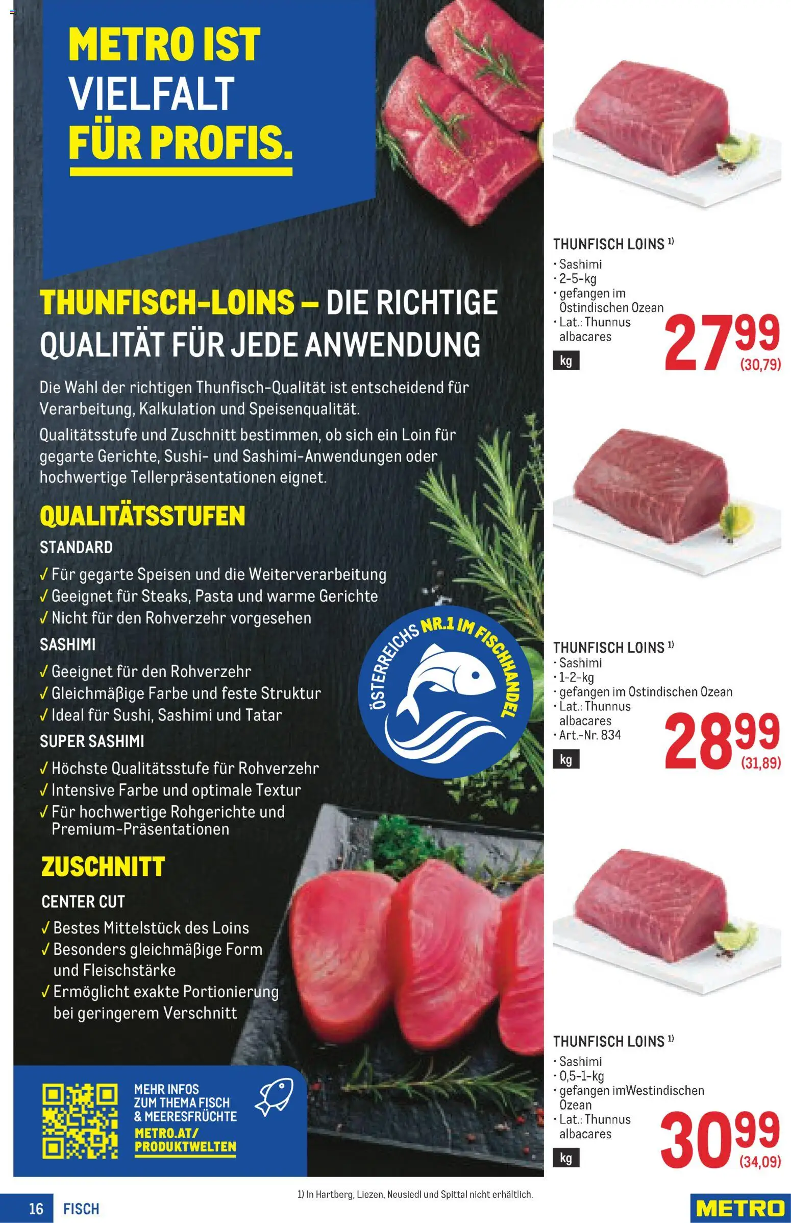 Metro angebote Profi gültig ab 23.07.2026 | Seite: 16 | Produkte: Pasta, Meeresfrüchte, Fisch